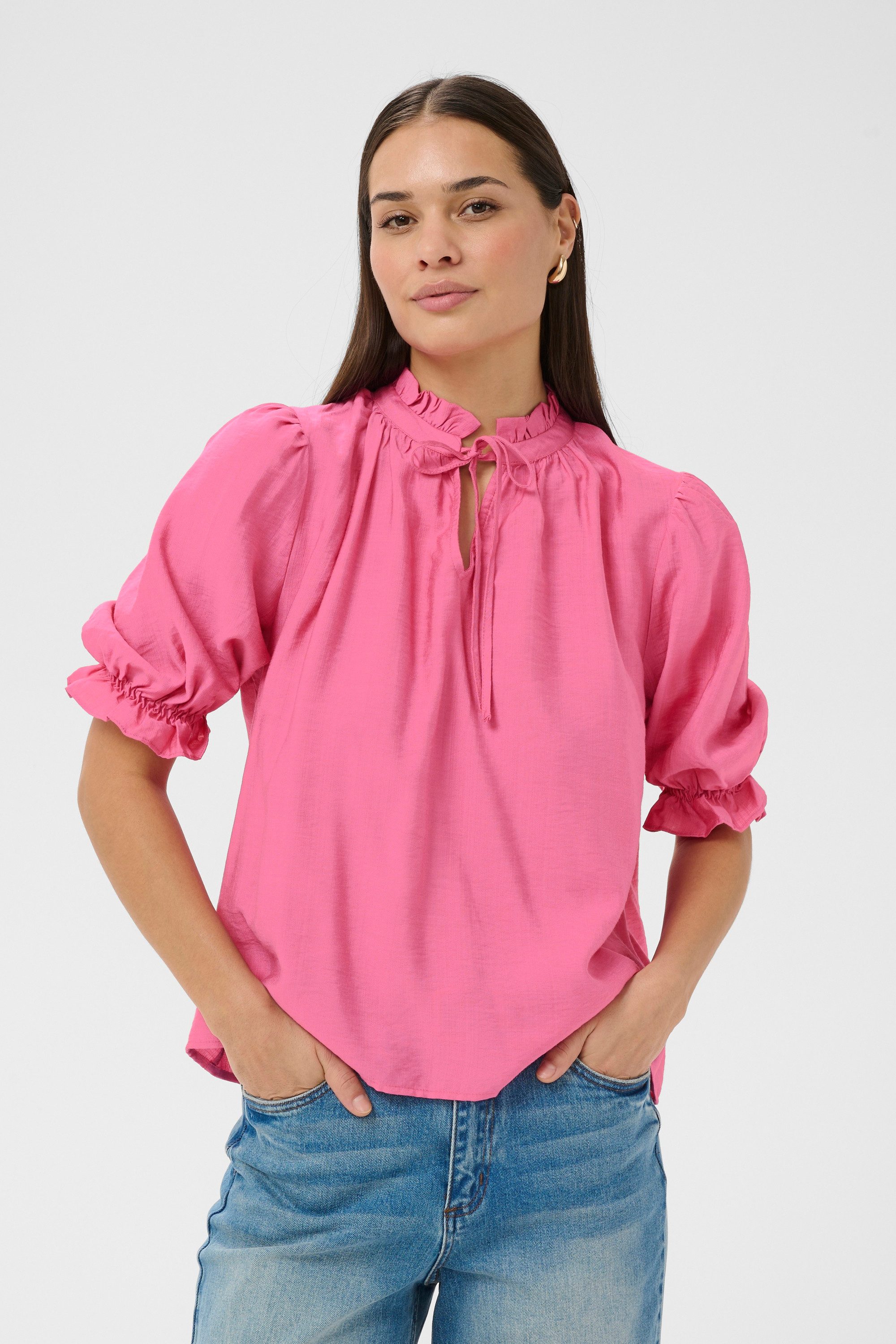 KAFFE Kurzarmbluse Kurzarm-Bluse KAlufia günstig online kaufen