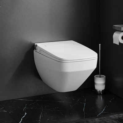 AM.PM Tiefspül-WC Inspire V2.0 intelligente Toilette, Spülrandloses WC, wandhängend, Hängende Montage, wandhängend, Abgang waagerecht, Beleuchtung, Sitzheizung, Hydromassagefunktion