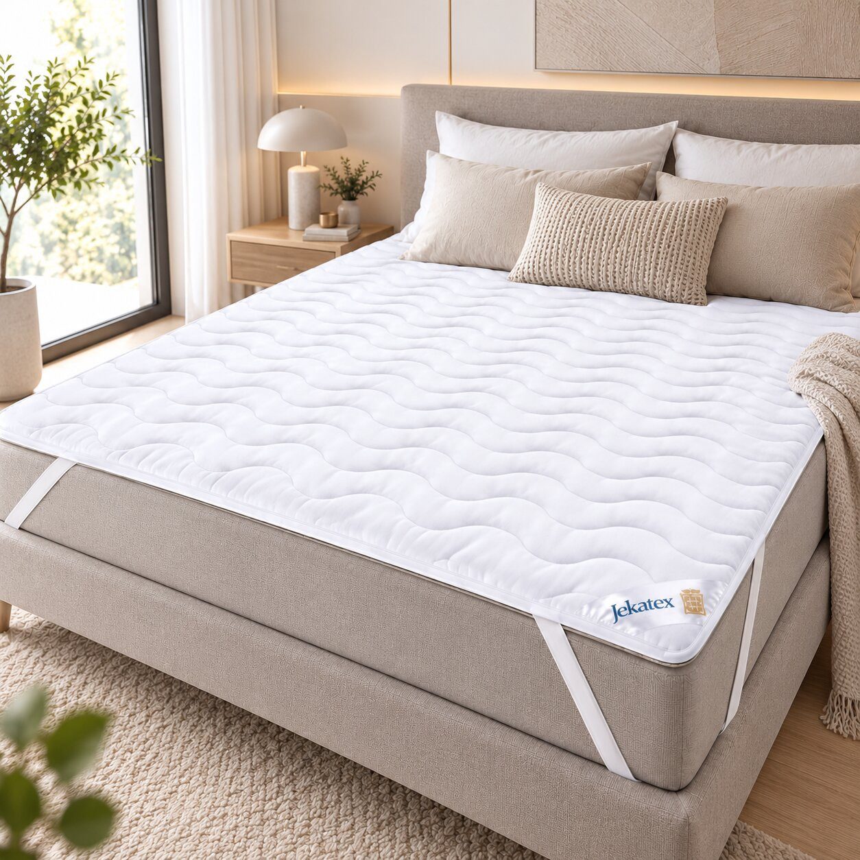 Matratzenauflage Denver, Matratzenauflage – supersoft, hygienisch bis 95 °C waschbar Jekatex, In vielen Größen erhältlich von 80 x 200 cm bis 200 x 200 cm