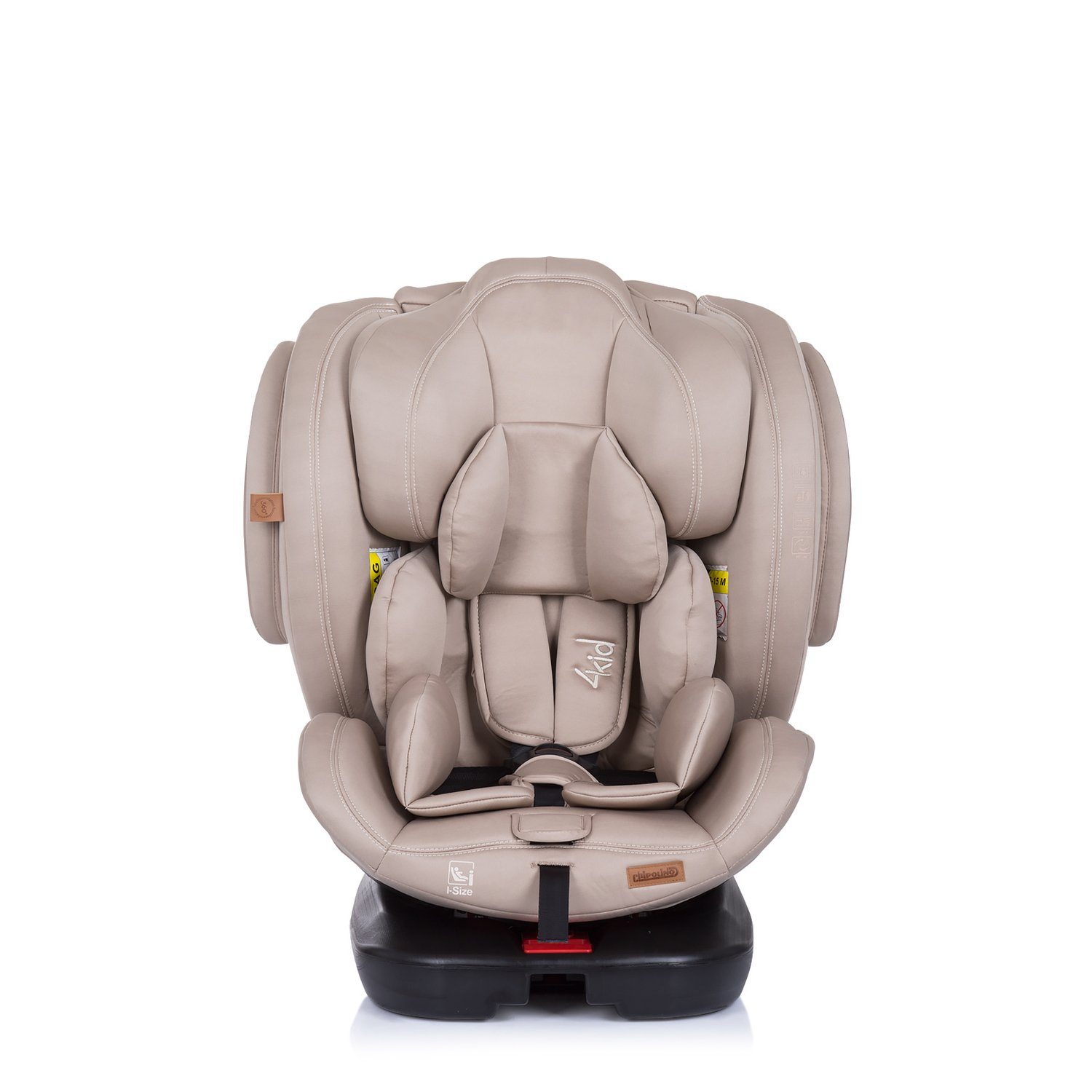 Chipolino Kopfstütze Isofix, verstellbar 150 cm) 4KID i-Size Kindersitz - 36 (40 Isofix, beige Autokindersitz kg, bis: