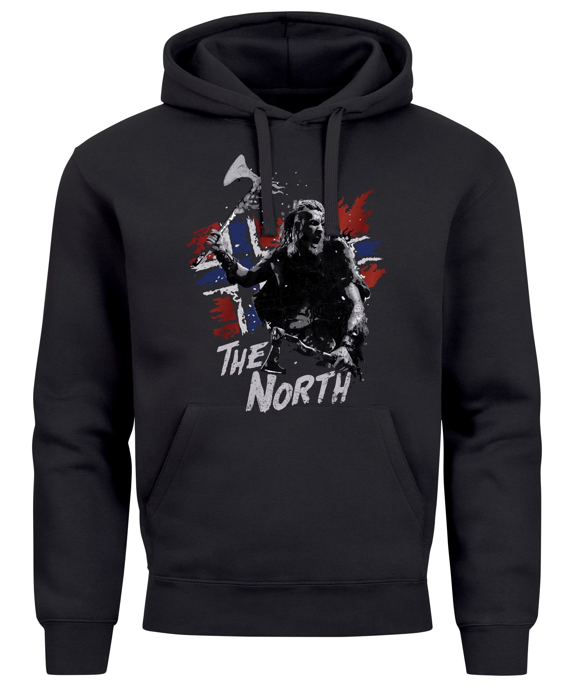 Neverless Hoodie Hoodie Herren The North Wikinger Berserker Norwegen Valhalla Odin Ragnar Print Aufdruck Fashion Streetstyle Neverless®