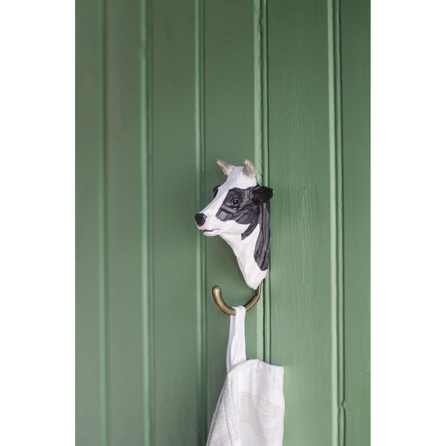Wildlife Garden Garderobenhaken Hand Carved Hook Cow günstig online kaufen