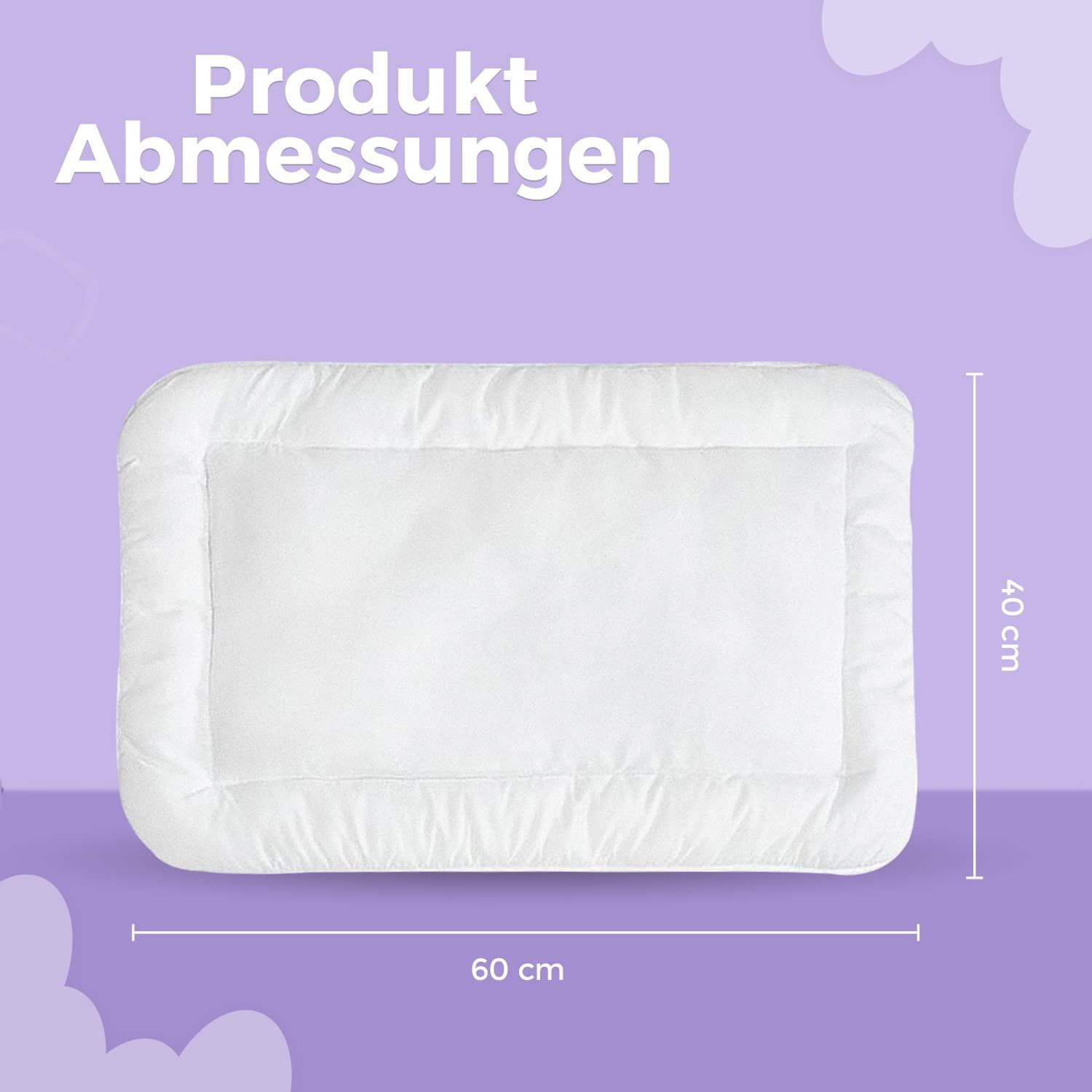 KiGATEX Babykissen Flachkissen 2er Set, sanft und weich, für süße Träume, 6 günstig online kaufen