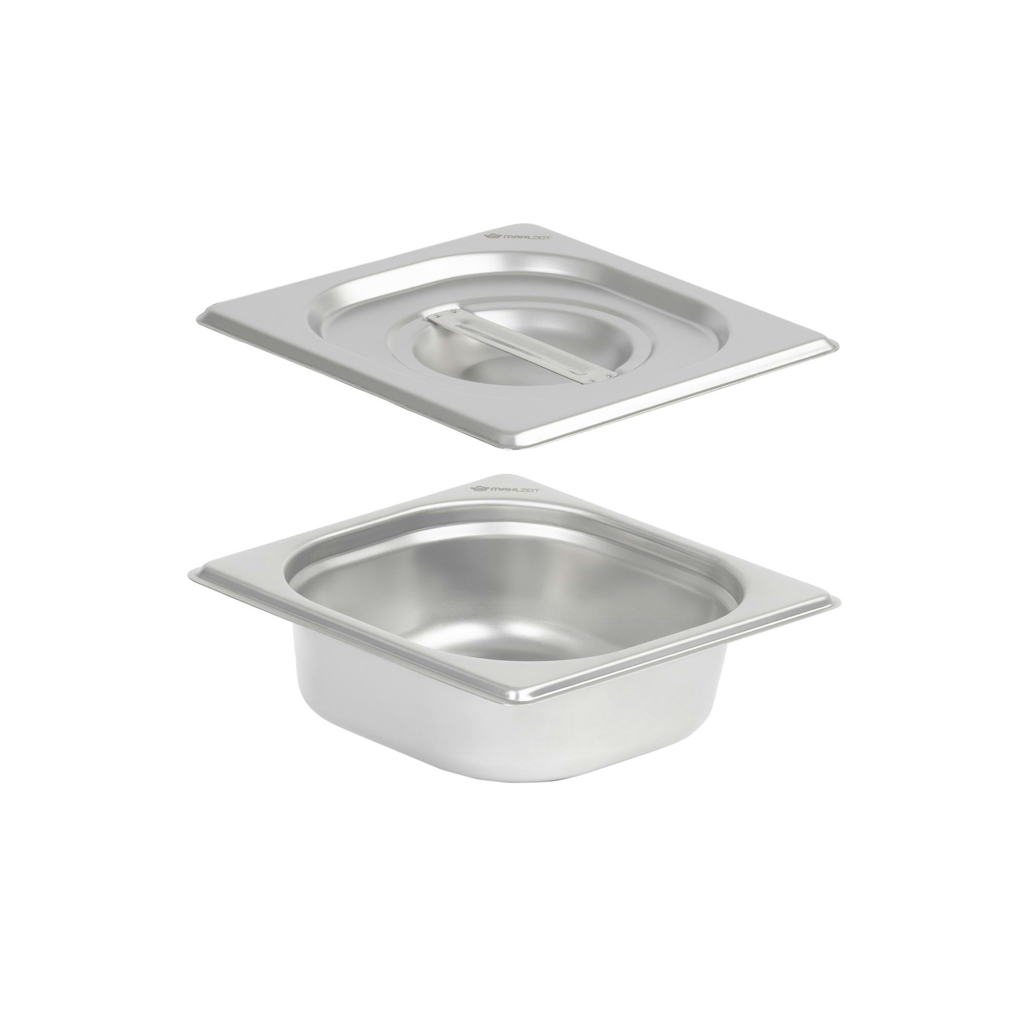 Thermobehälter GN Behälter 1/6 mit Deckel, Höhe 65 mm, Edelstahl Wärmebehälter