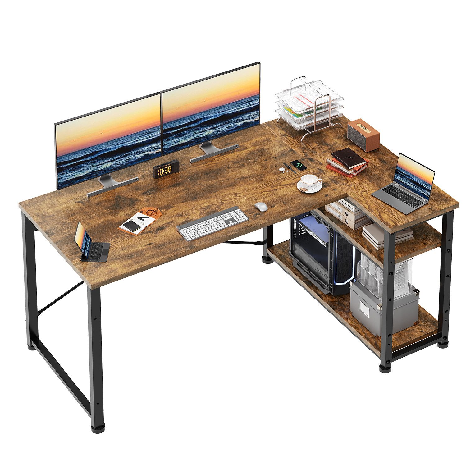 HOMALL Computertisch Eckschreibtisch Reversibel L Förmiger günstig online kaufen