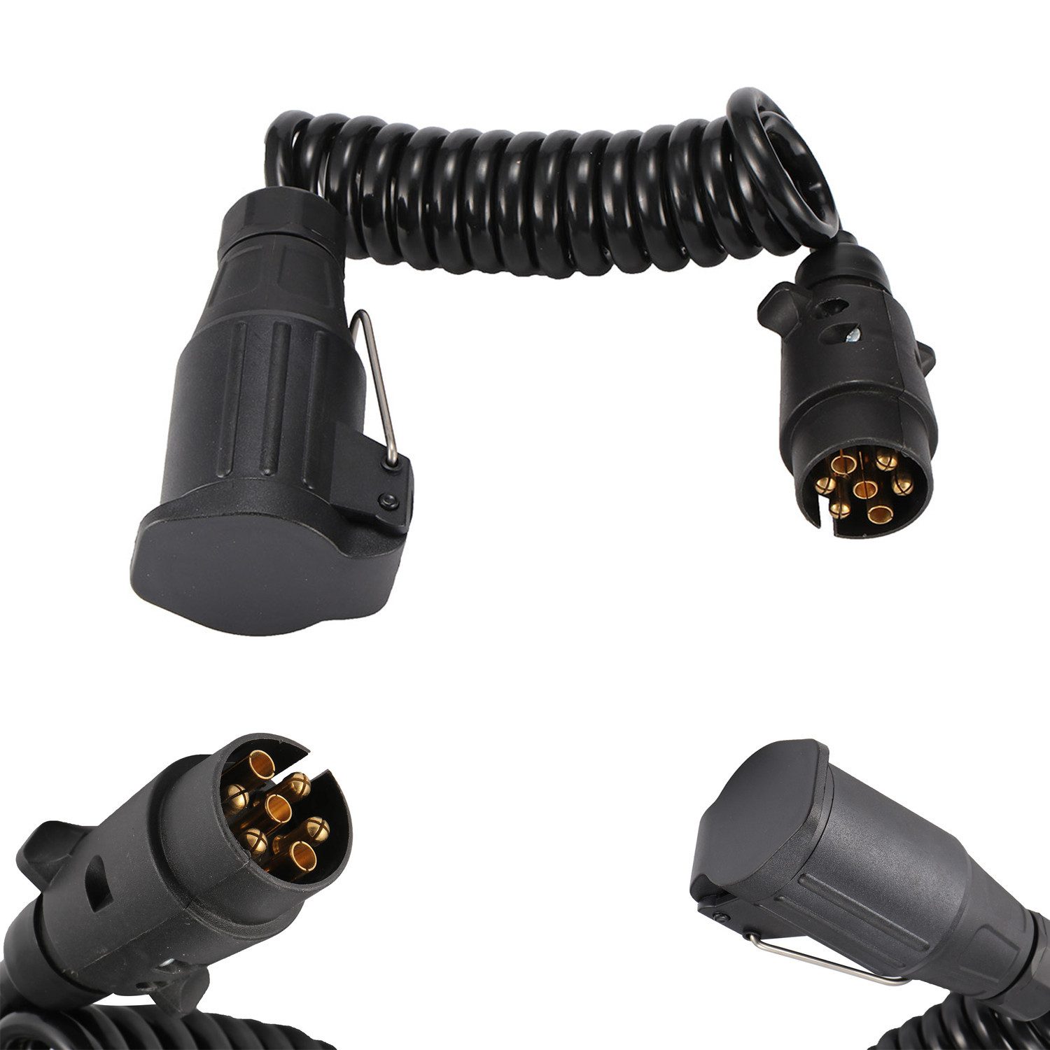 BlingBin 7-poliges auf 13-poliges Anhänger-Verlängerungsadapterkabel Адаптери 7-13-poliges Kabel, 200 cm, 12 V 2 m Anhänger-Verlängerungskabelanschluss
