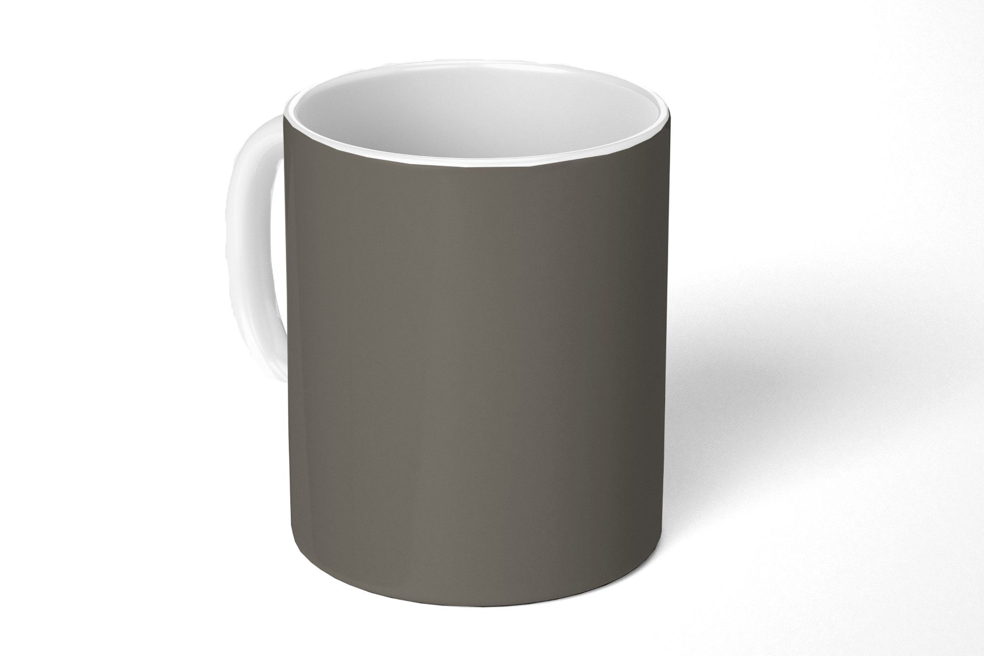 MuchoWow Tasse Grau - Farben - Einfarbig, Keramik, Kaffeetassen, Teetasse, Becher, Teetasse, Geschenk
