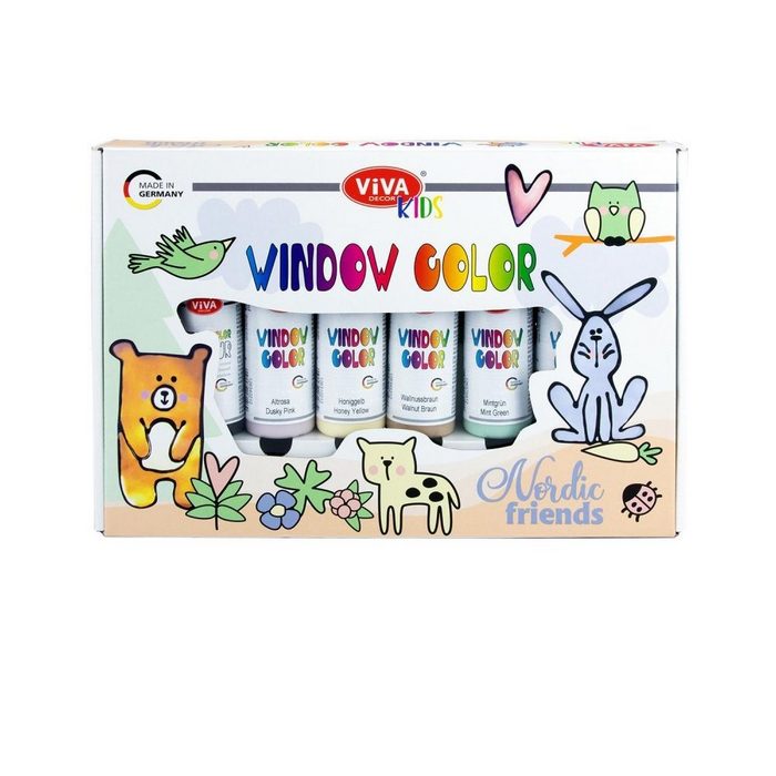 Viva Decor Kreativset Kids Window Color Set - Nordic Friends (8-tlg)