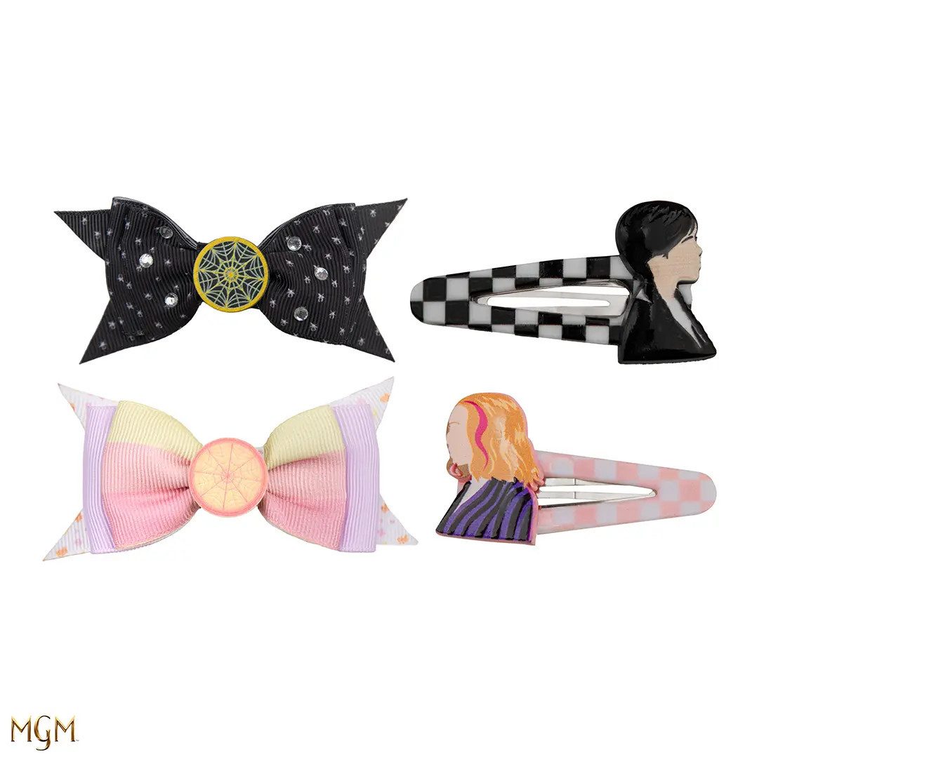 Cinereplicas Haarspange Haarspange Set of 4 hair accessories Wednesday and Enid - Wednesday, 4-tlg.