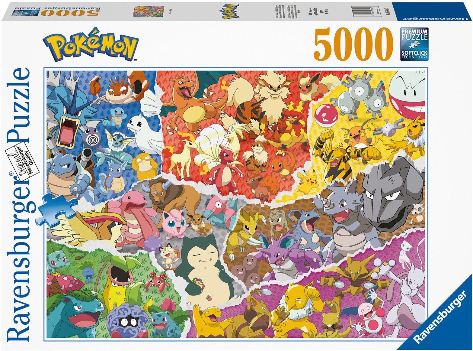 Ravensburger Пазли Pokémon Allstars, 5000 Пазлиteile, FSC® - schützt Wald - weltweit; Made in Germany