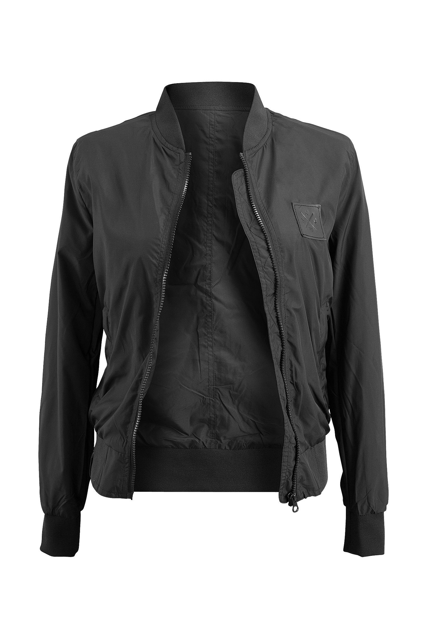 Manufaktur13 Waffle Women - Stretch Blouson Bomberjacke Out Black Übergangsjacke