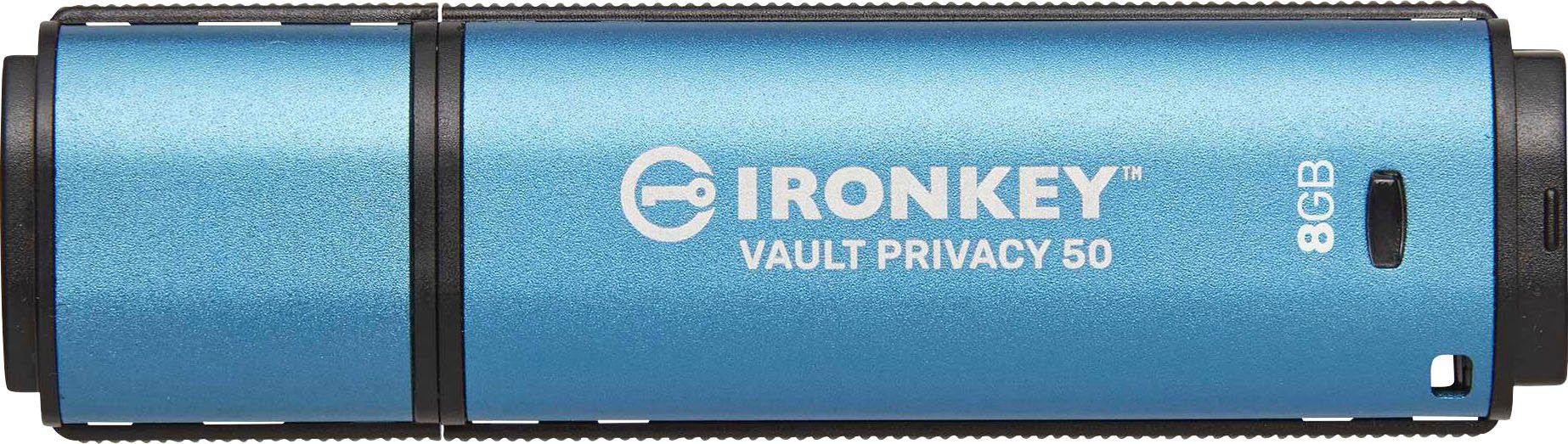 Kingston IRONKEY VAULT PRIVACY 50 SERIE 128GB USB-Stick (USB 3.2, Lesegeschwindigkeit 250 MB/s)