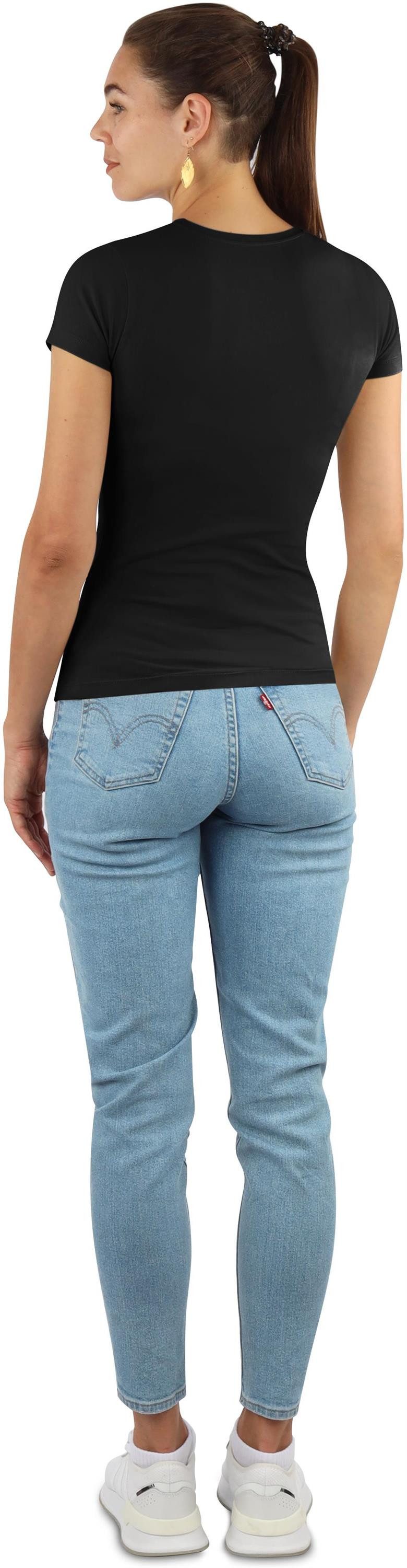 Janice Kurzarmshirt 4 x Damen T-Shirt Nysa Figurbetontes Shirt aus Baumwolle
