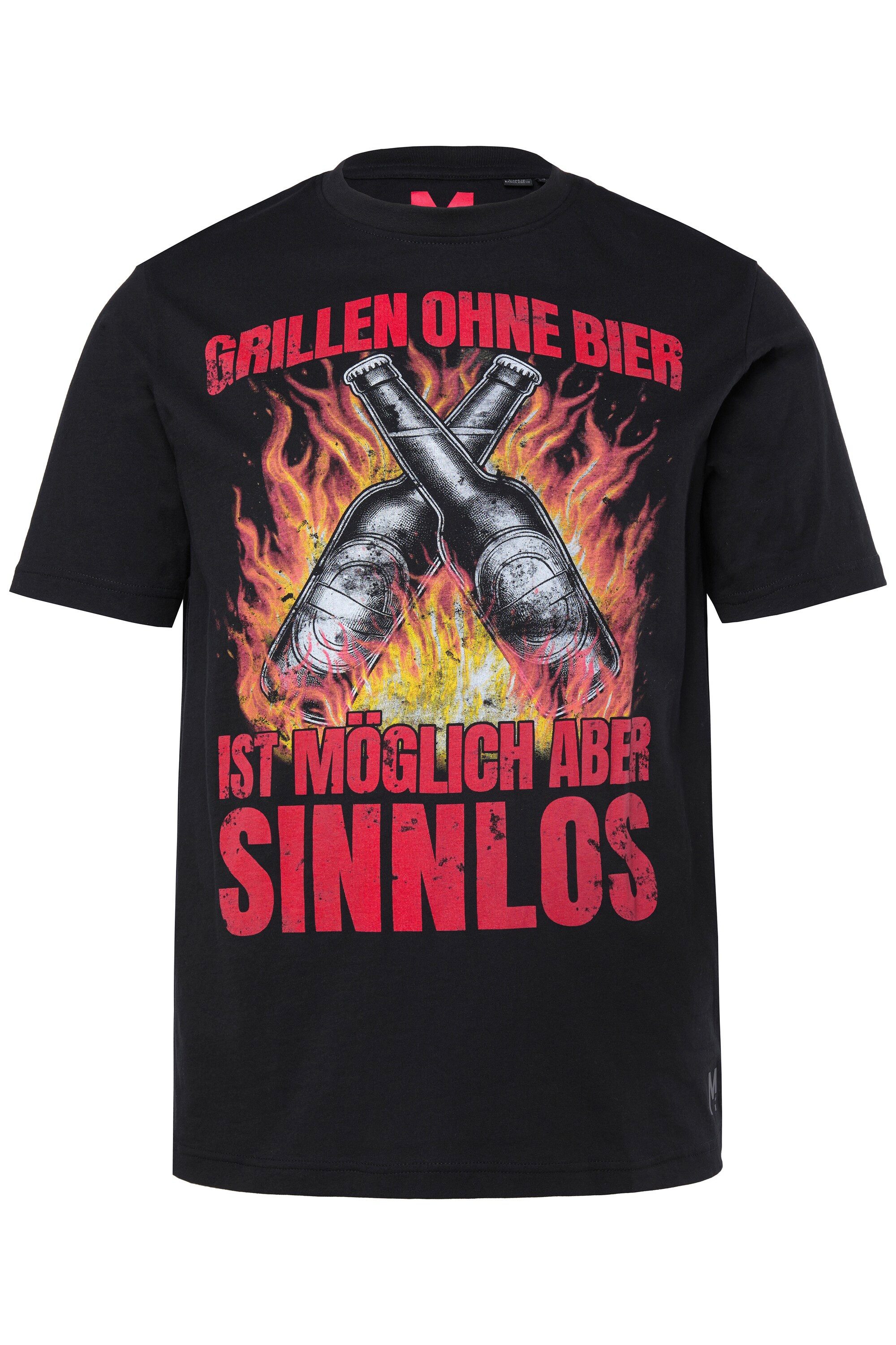 Men Plus T-Shirt T-Shirt Grill-Print Halbarm bis 8 XL