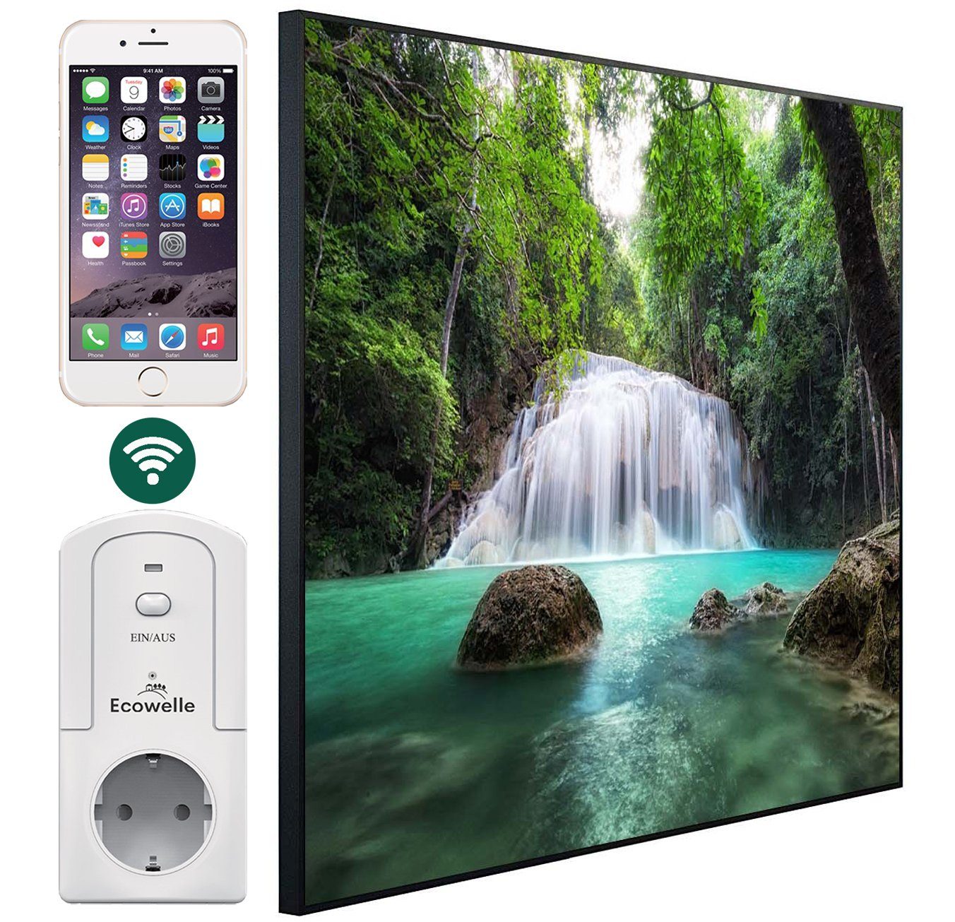 Ecowelle Infrarotheizung Elektroheizung + Wifi App günstig online kaufen