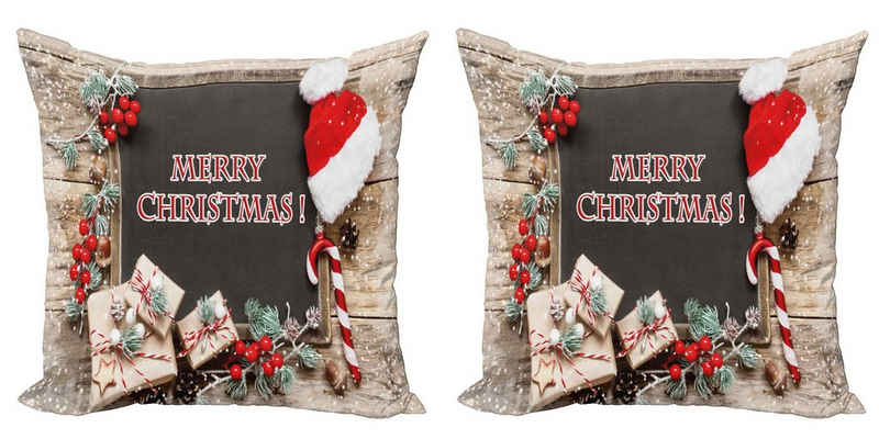 Kissenbezüge Modern Accent Doppelseitiger Digitaldruck, Abakuhaus (2 Stück), Weihnachten Noel Konzept an Bord