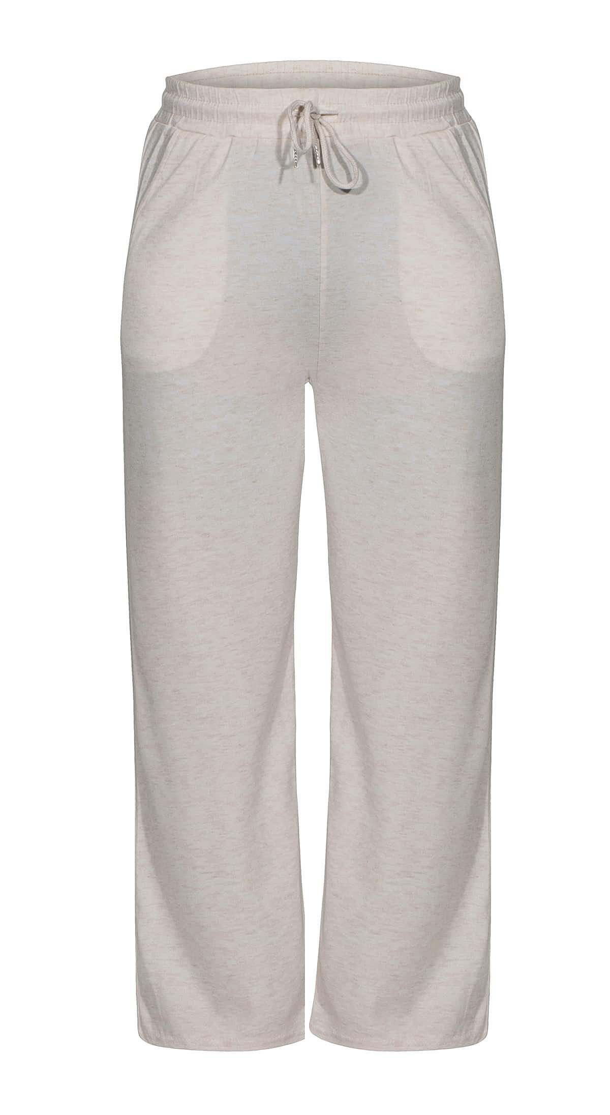 OriginalYou Jogginghose Damen Sweathose leichte Freizeit Jogginghose mit Gummibund, mit Schnürung, in Uni-meliert