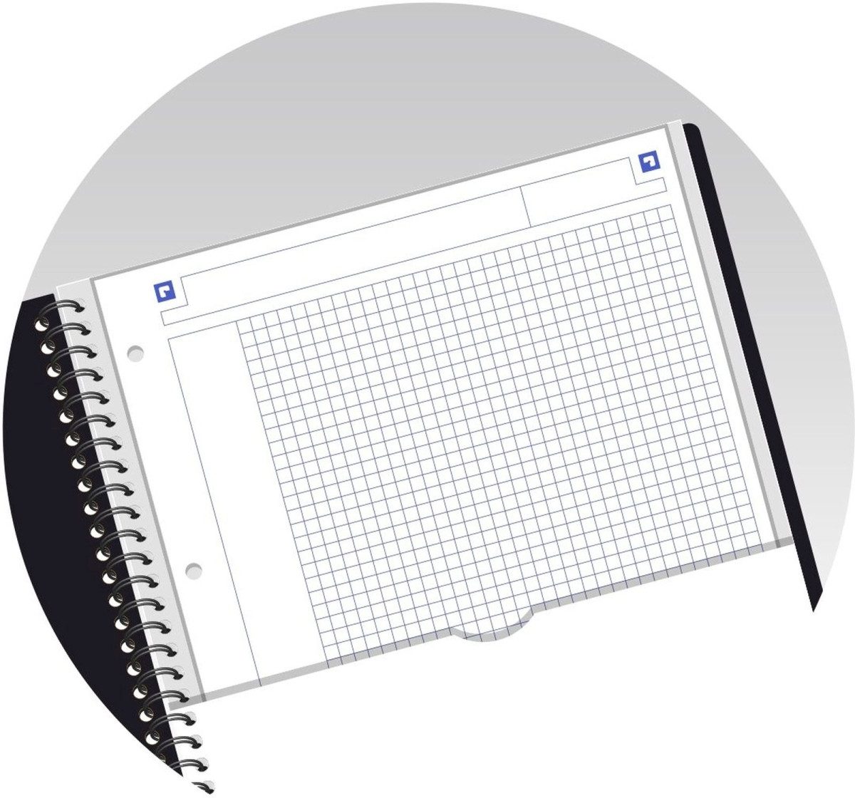 OXFORD Notizblock Collegeblock Studium Activebook A4+ kariert 80 Blatt 90 g/qm Optik Pap