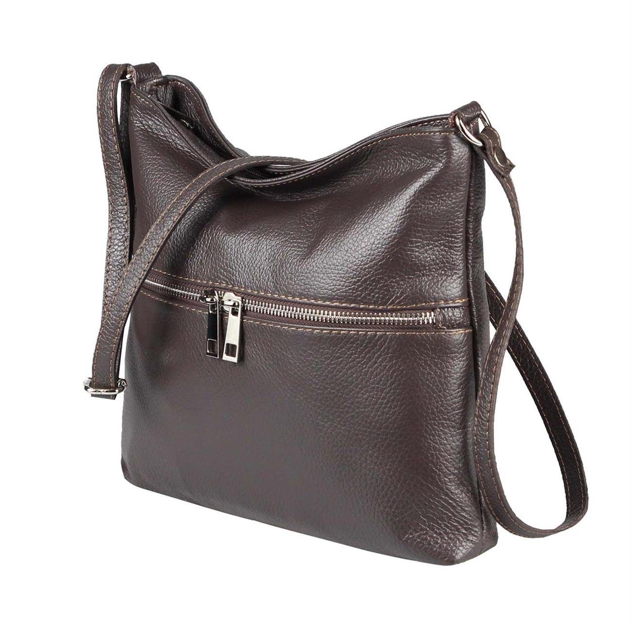 ITALYSHOP24 Schultertasche Made in Italy Damen Leder Tasche CrossOver, als günstig online kaufen