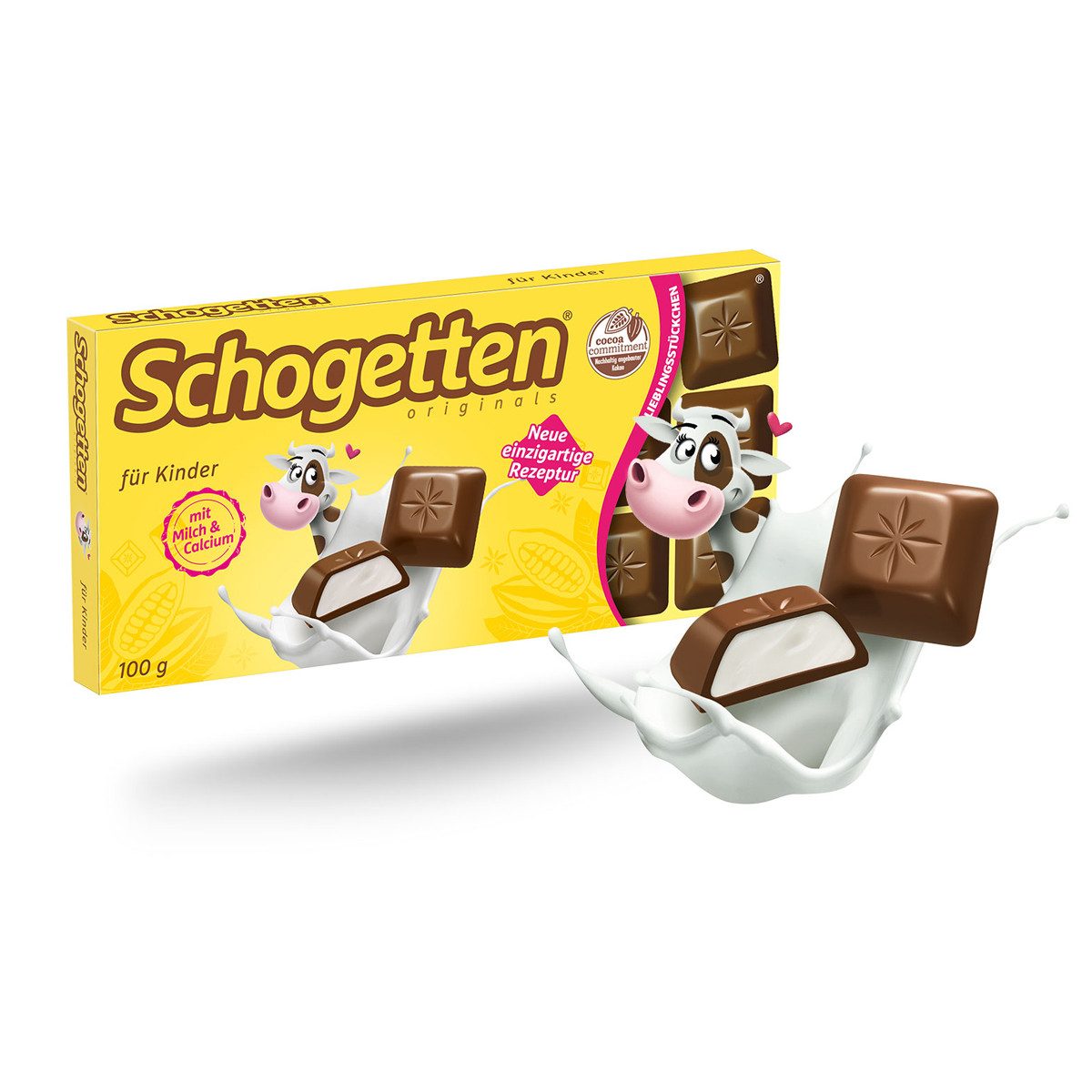 Schogetten Schokolade, Schogetten Für Kinder Alpenvollmilch Schokolade mit Milch Creme 100g