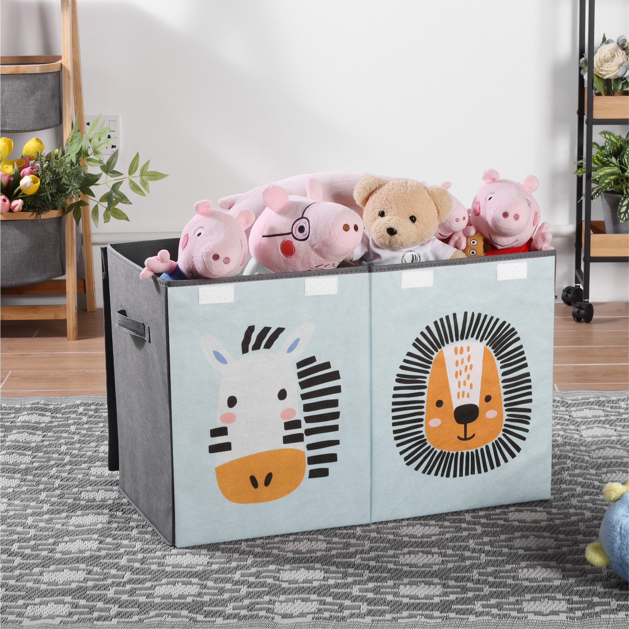 Navaris Aufbewahrungsbox Kinder Aufbewahrungsbox groß - Spielzeug Aufbewahr günstig online kaufen