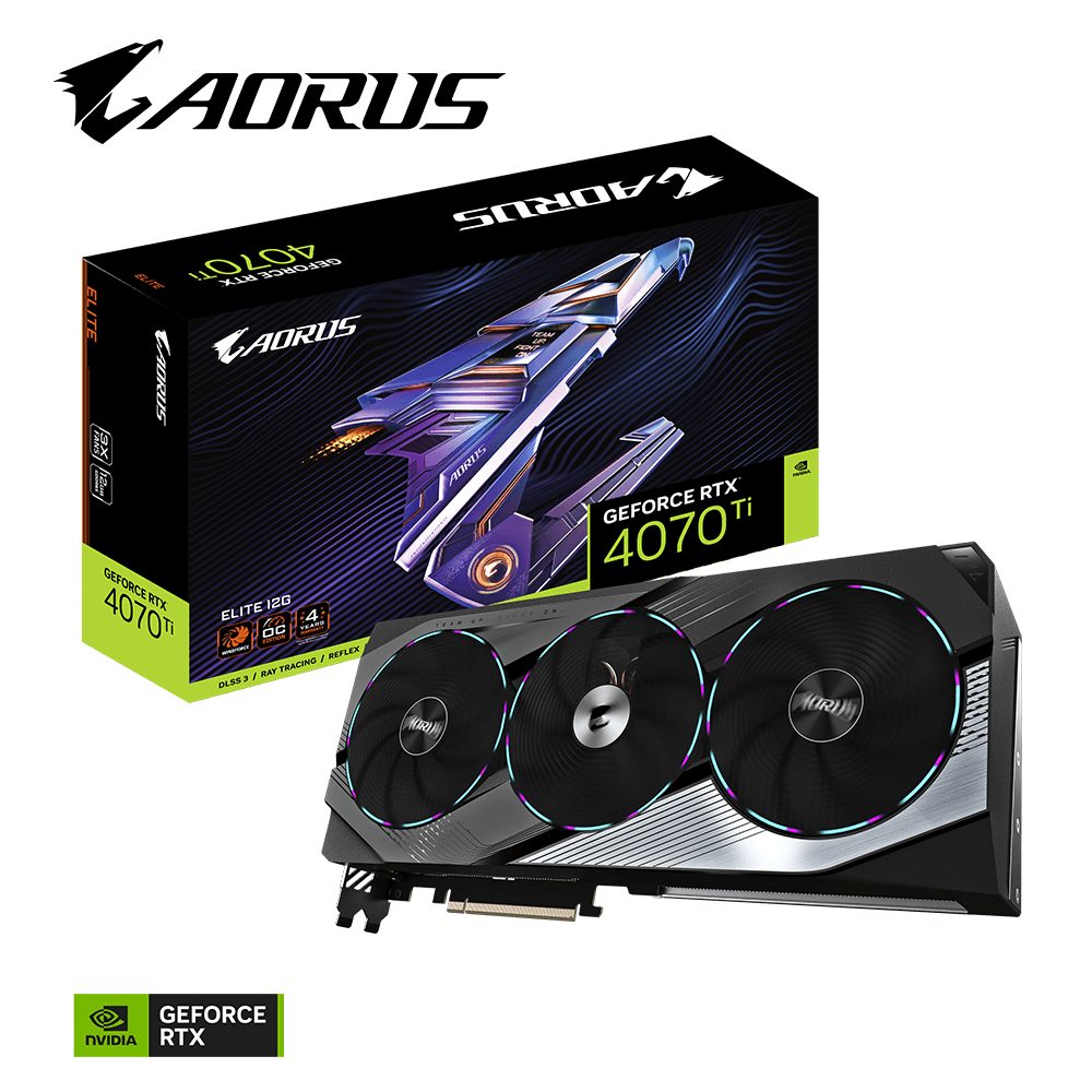 Gigabyte AORUS GeForce RTX™ 4070 Ti ELITE 12G Grafikkarte (12 GB, GDDR6X)
