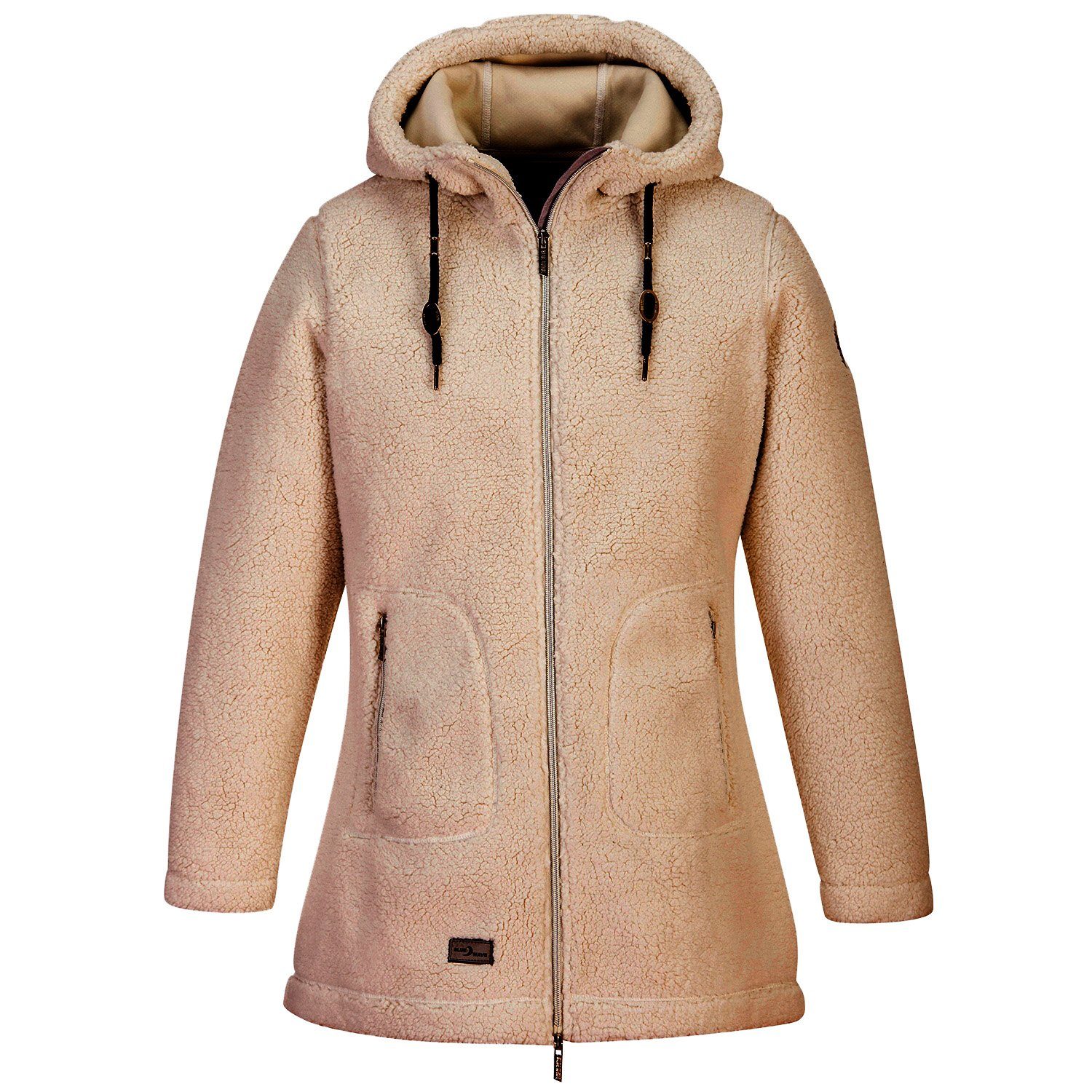 Blue Wave Fleecejacke Jara Damen Fleecejacke Sherpa-Jacke Jara - Fleecemantel mit Kapuze