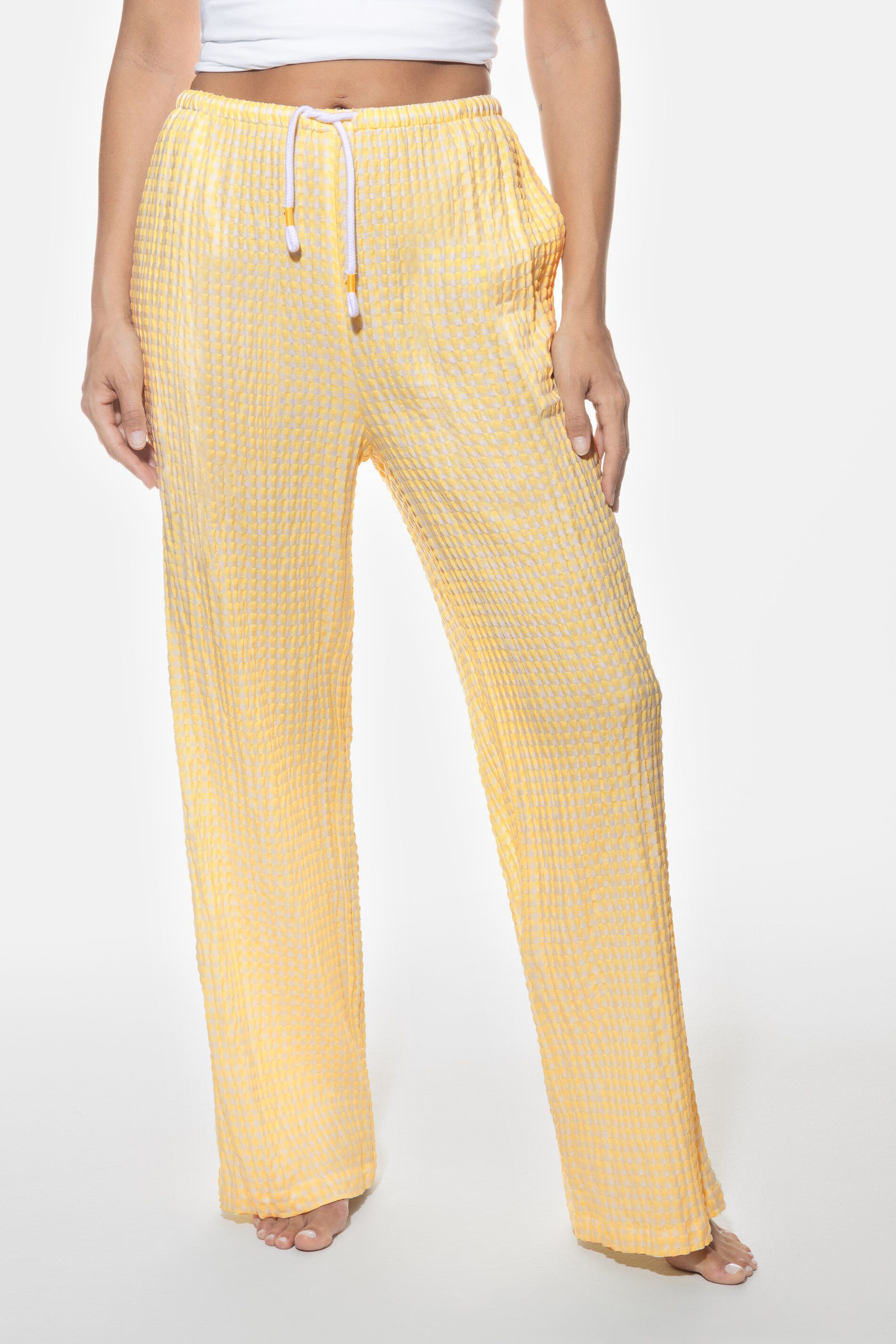 Mey Schlafhose Mey Damen Lange Hose Serie Vichy Dream kariert (1-tlg)