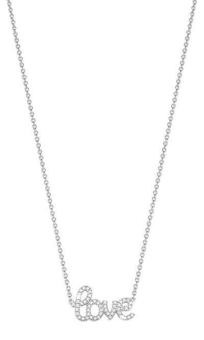 Esprit Collier Brilliance Love, aus 925er Sterling-Silber, Zirkonia, Erbskette, 42cm lang