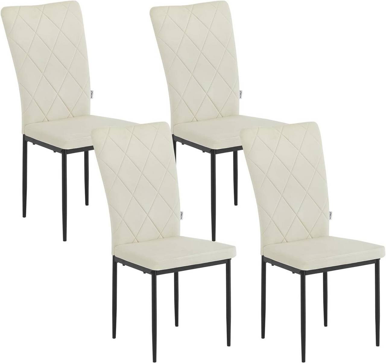 Woltu Esszimmerstuhl (Set, 4 St), Küchenstuhl Samtstuhl mit hoher Rückenleh günstig online kaufen