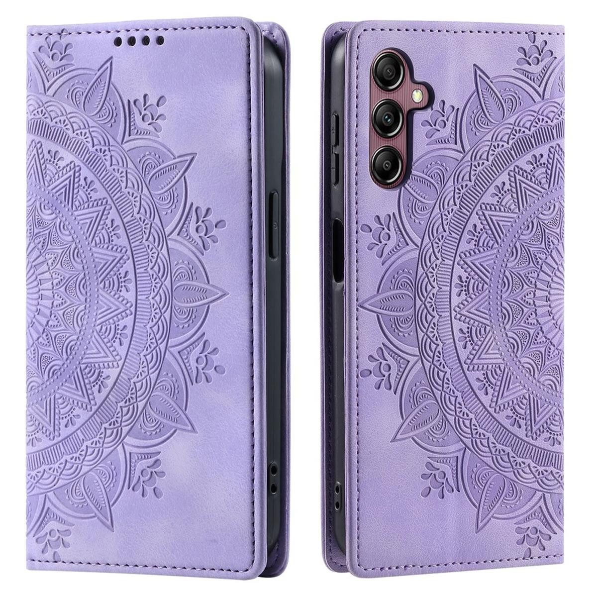 CoverKingz Handyhülle Hülle für Samsung Galaxy A55 5G Handyhülle Flip Case Cover Tasche, Mandala