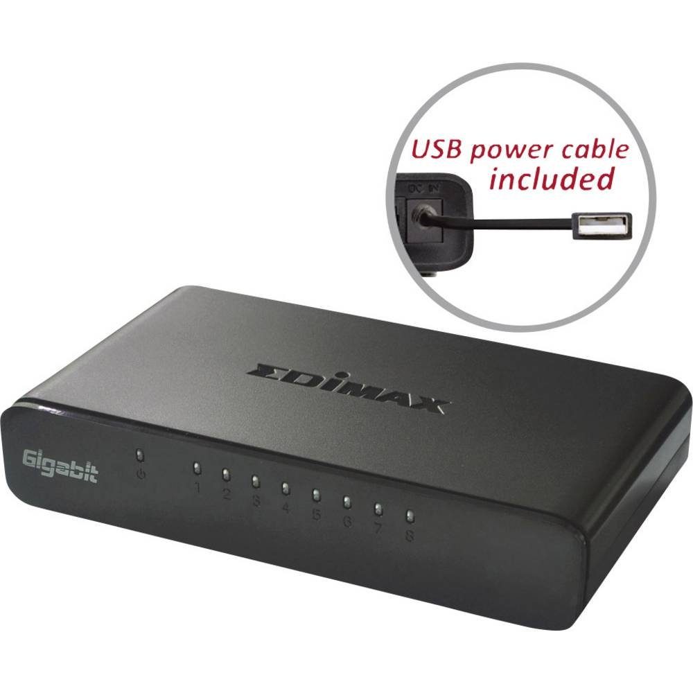 Edimax 8 Port Gigabit Switch ES-5800G V3 Netzwerk-Switch