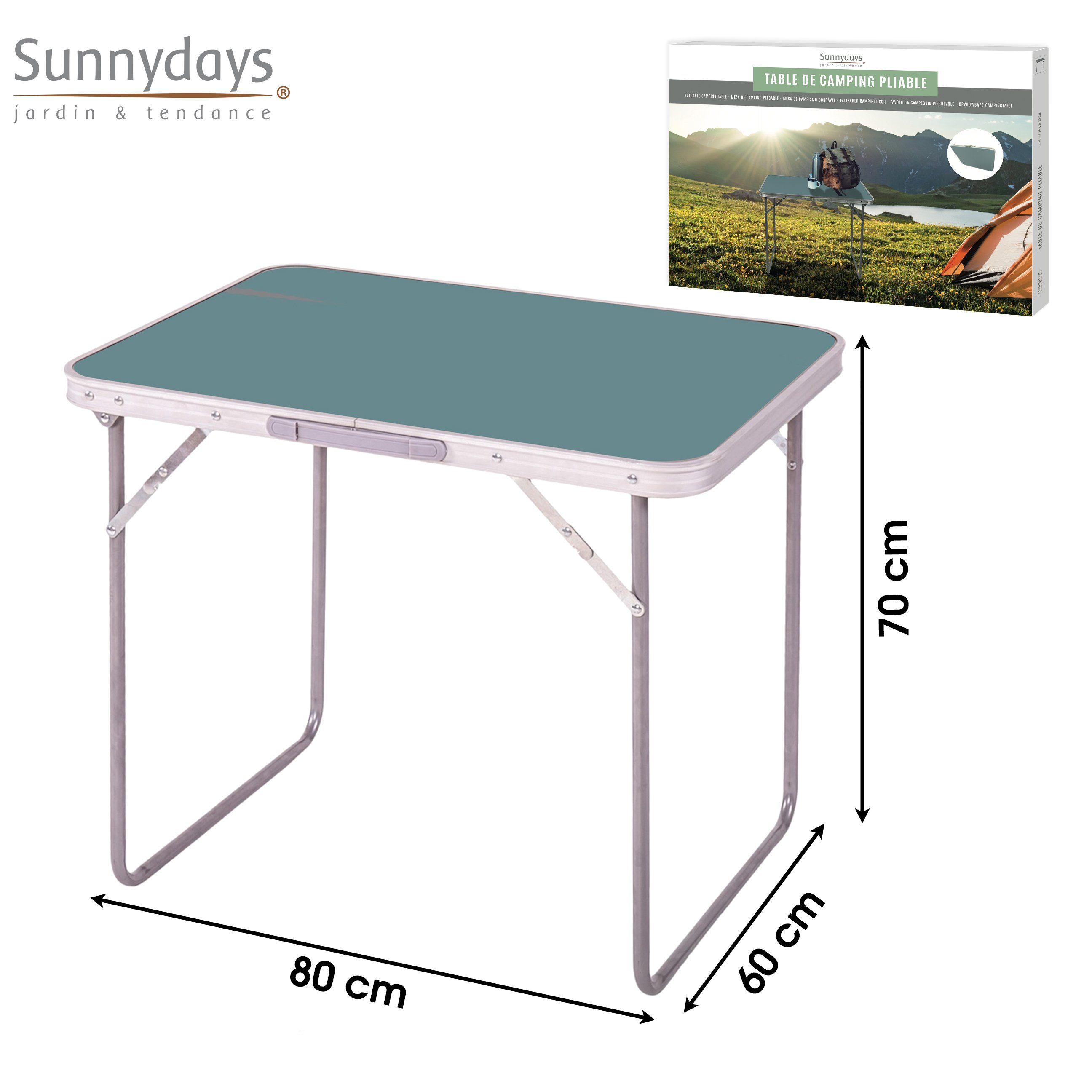 Sunnydays Campingtisch klappbarer Camping-Tisch Picknicktisch Partytisch günstig online kaufen