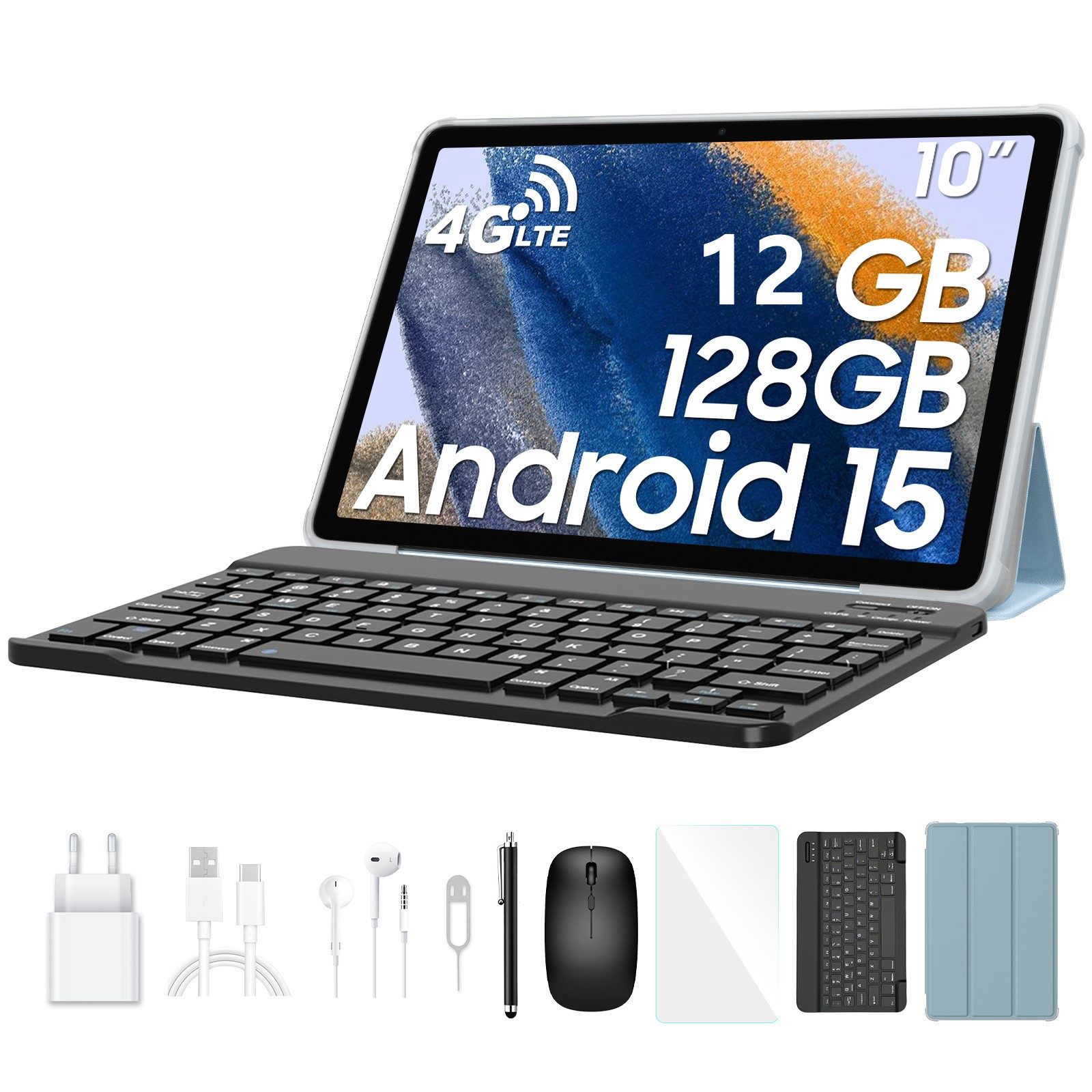 blackview Tab60Pro 4G LTE Tablet/ Tab 60Pro Tablet PC Satz Tablet (10.1", 128 GB, 4G LTE, Android 15, 4G LTE, 7700 mAh, PC-Modus)