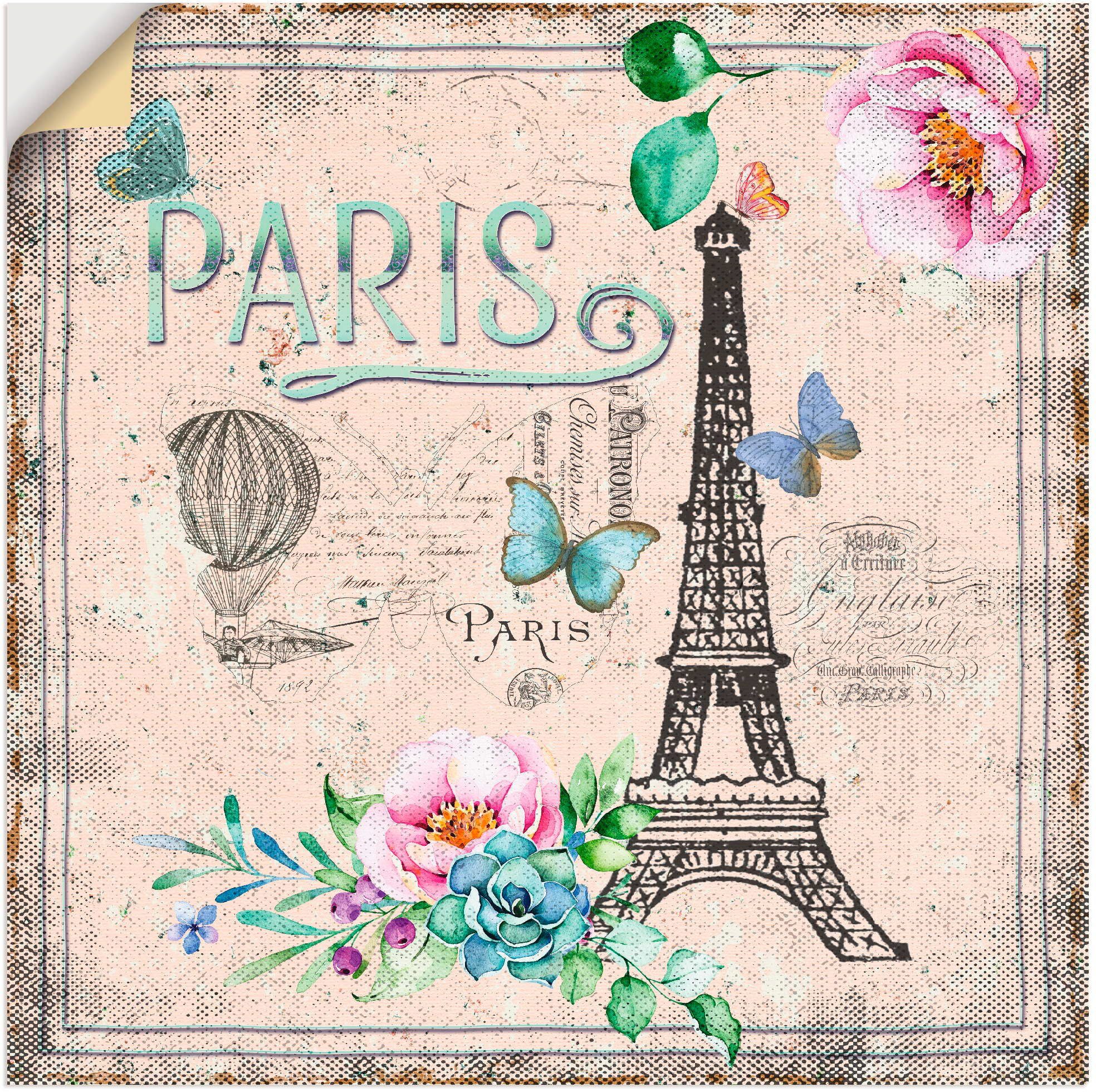 Artland Wandbild Paris - meine Liebe, Gebäude (1 St), als Alubild, Leinwandbild, Wandaufkleber oder Poster in versch. Größen