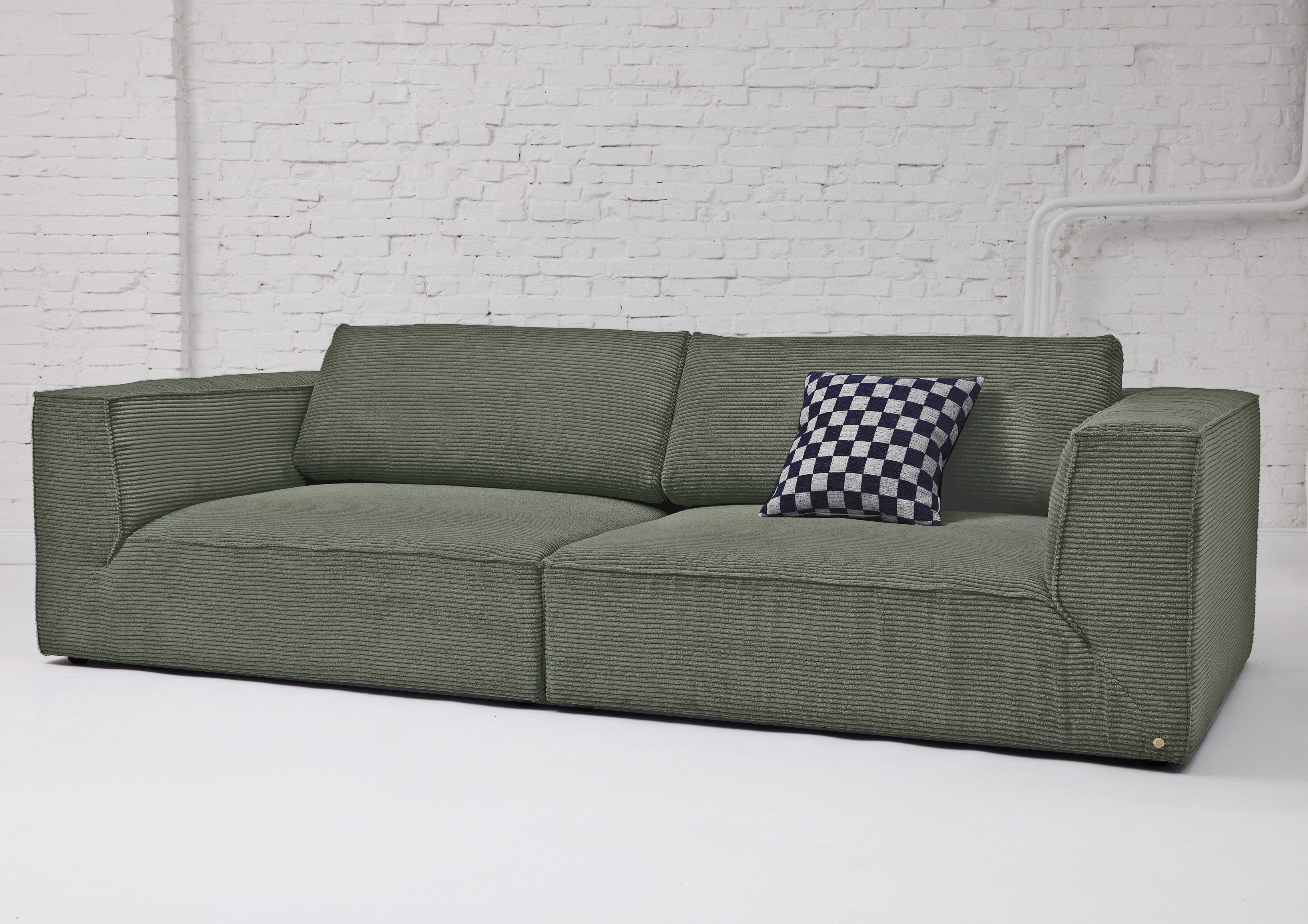 HOME OF COLORS Big-Sofa BIG CUBE – das kubische Sofa mit extra-tiefem, soften Sitzgefühl, in weichem Cordstoff – in vielen schönen Farben