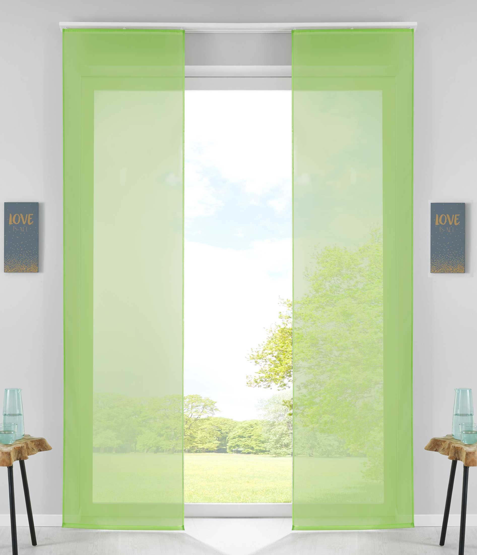 Gardinenbox Schiebegardine, Paneelwagen (2 St), transparent, günstig online kaufen