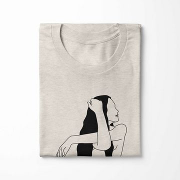 Sinus Art T-Shirt Herren Shirt 100% gekämmte Bio-Baumwolle T-Shirt schöne Frau Motiv Nachhaltig Ökomode aus erneuerba (1-tlg)