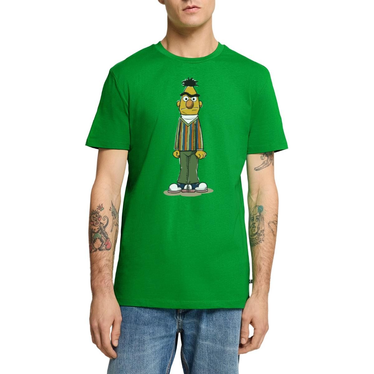 Spreadshirt T-Shirt Sesamstraße Bert wütend Männer Premium T-Shirt (1-tlg)