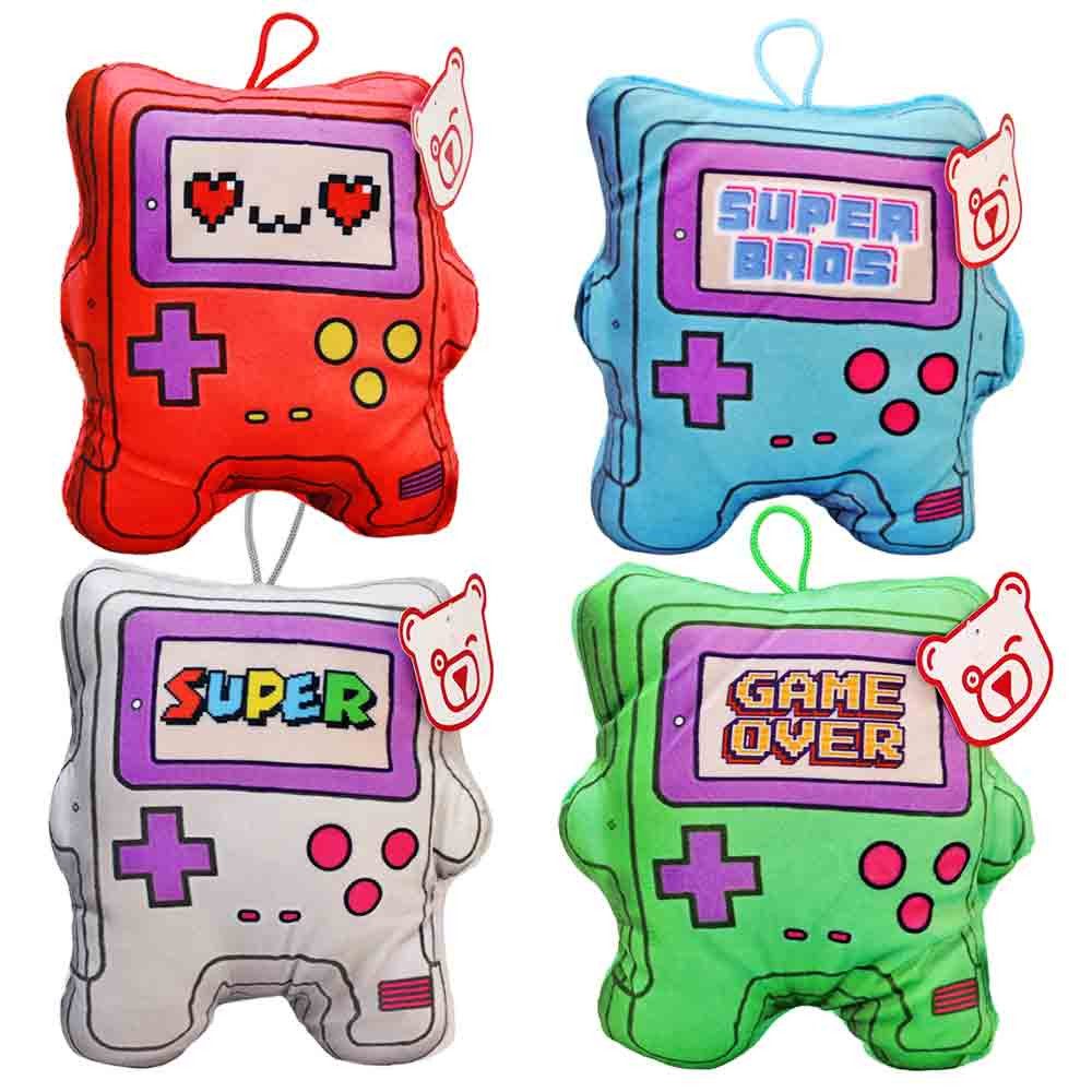 Landahl & Baumann Kuscheltier 4 Stück Gamer Plüschkissen Handheld Motiv - ca. 18 cm (4-St)