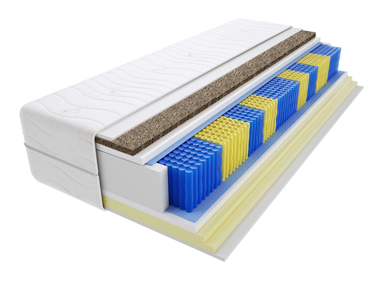 Taschenfederkernmatratze Matratzen, Taschenmatratzen Sens Gras Multitaschen 95x130 cm, Godre, 22 cm hoch