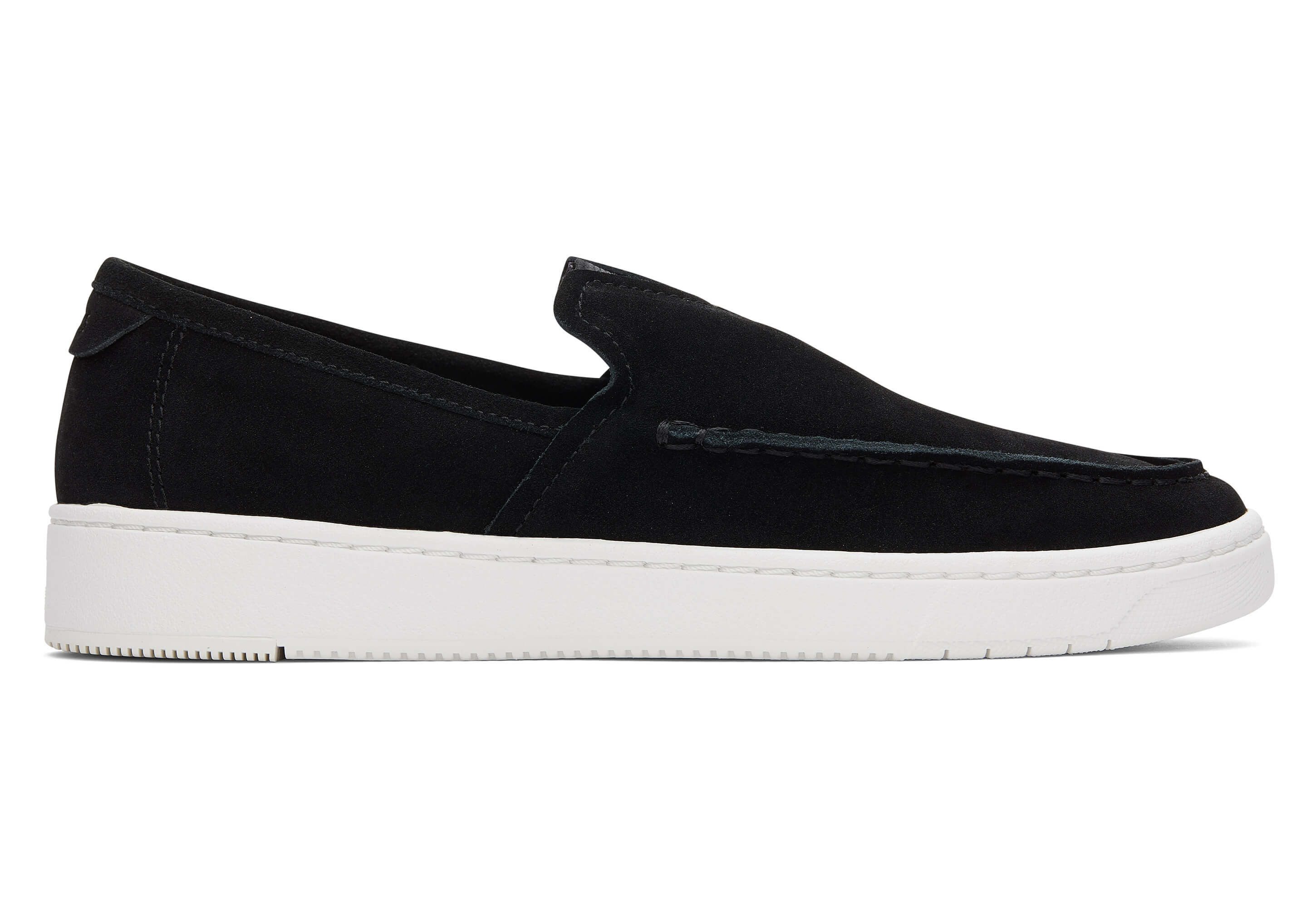 TOMS TRVL LITE Black Suede Loafer Slip-On Sneaker