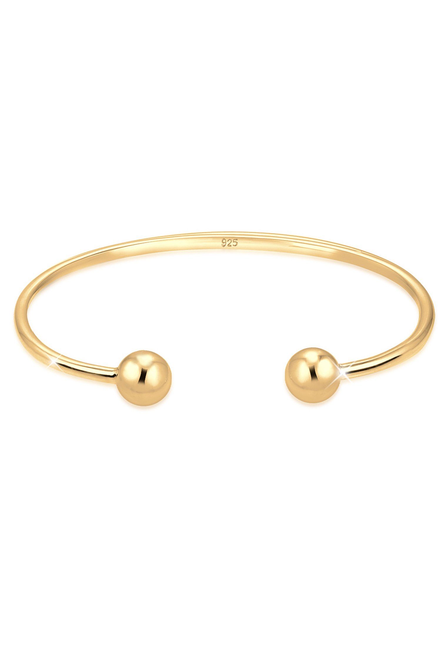 Elli Armreif Kugel Ball Geo Bangle Basic 925 Sterling Silber Gold