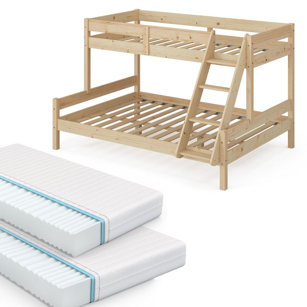 VitaliSpa® Etagenbett Everest, Naturholz, 140x200 / günstig online kaufen