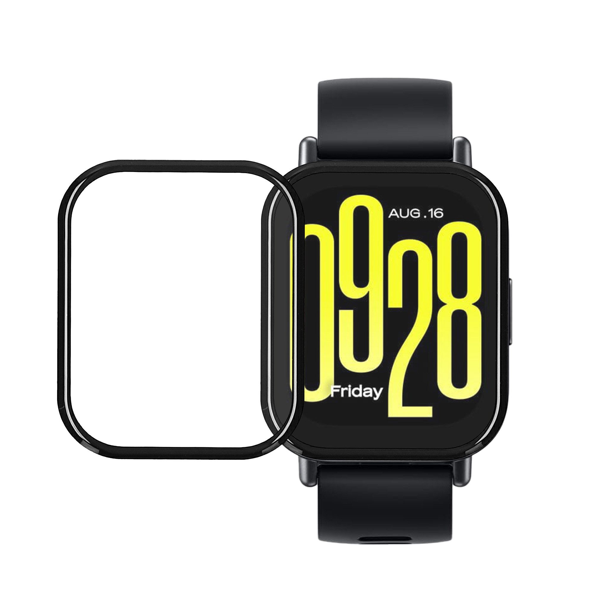 kwmobile 2x Displayschutzfolie für Xiaomi Redmi Watch 5 Active Smartwatch, 2-tlg., Schutzfolie für Fitness Tracker - robuster Displayschutz - transparent