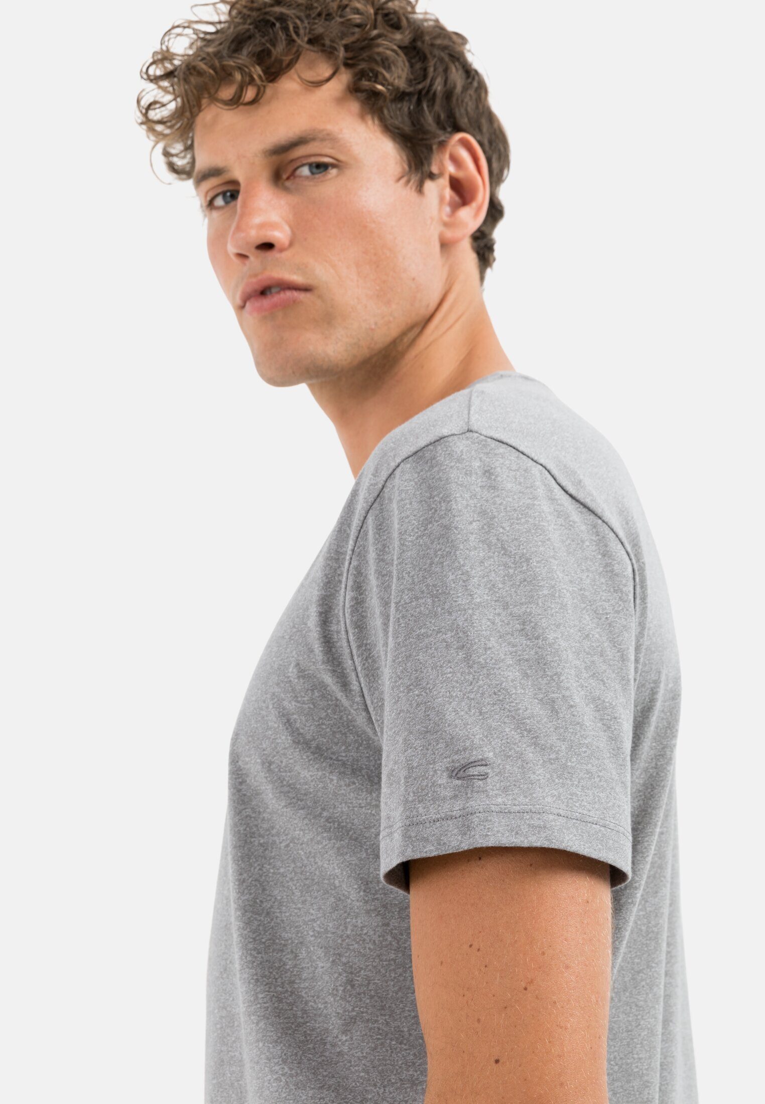 camel active T-Shirt aus biologischer Baumwolle Kurzarm