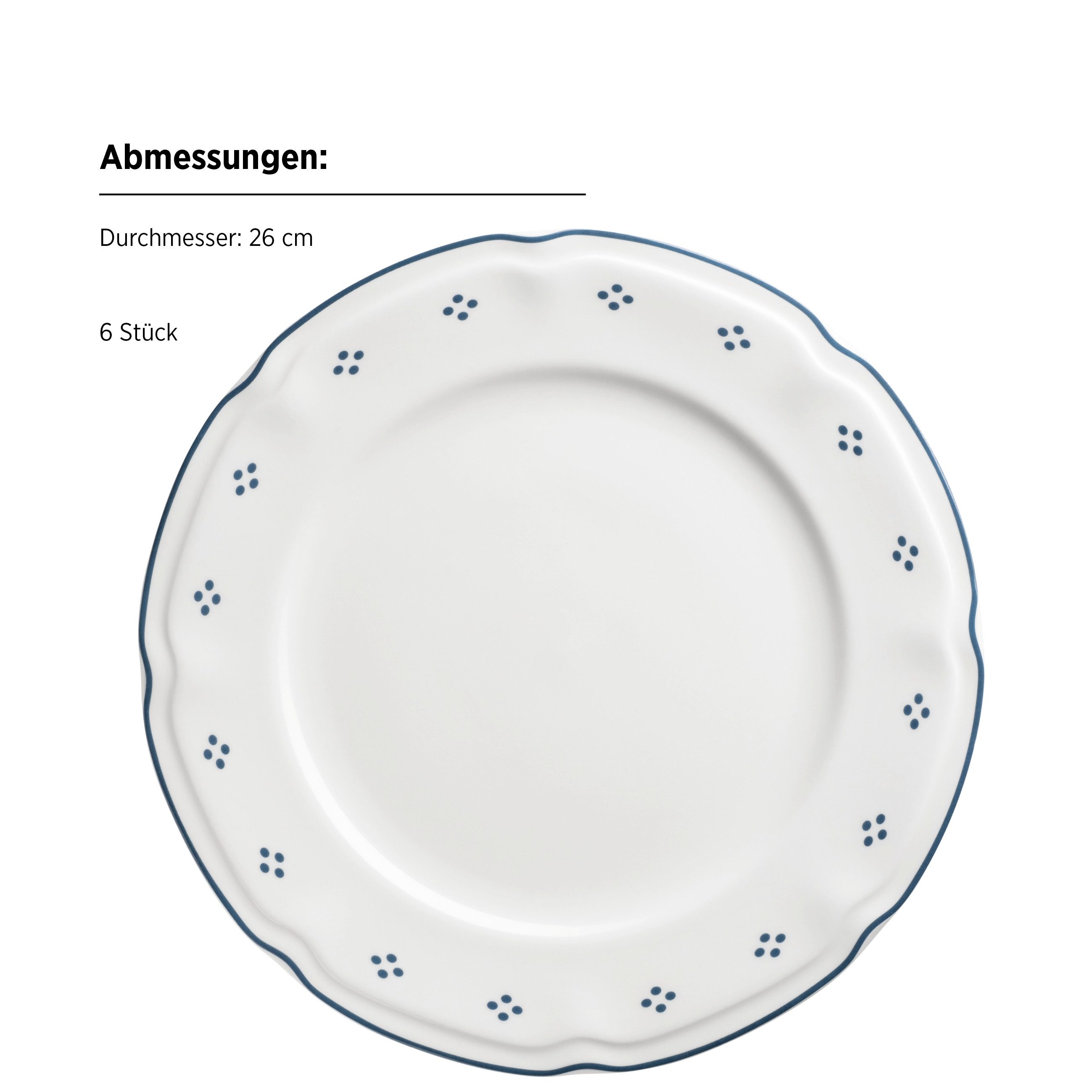 MÄSER Tafelservice Lova (12-tlg), 6 Personen, Porzellan