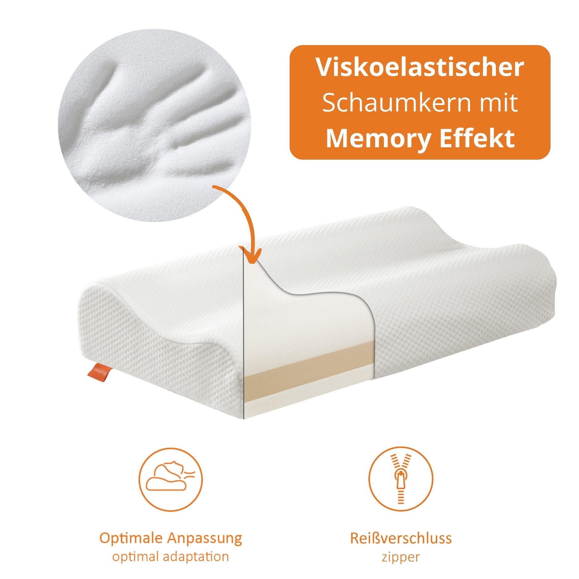 sleepling Nackenstützkissen orthopädisch, Nackenstützkissen, Seitenschläfer günstig online kaufen