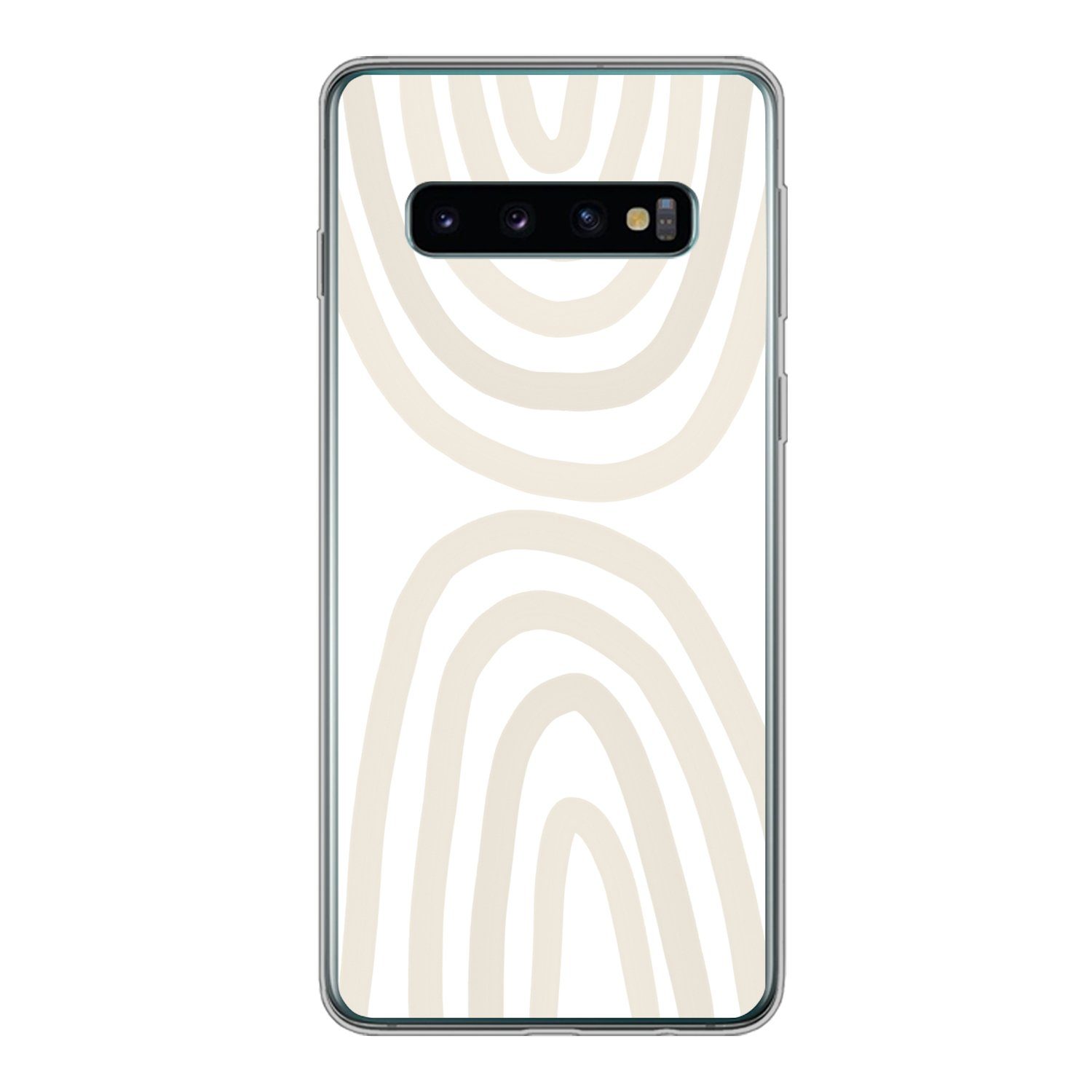 MuchoWow Handyhülle für Samsung Galaxy S10 Regenbogen - Pastell - Design - Abstrakt, Phone Case, Silikon, Schutzhülle Dünn
