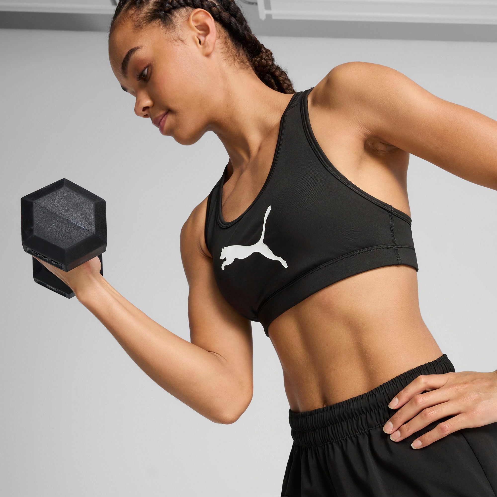 PUMA Sport-BH 4KEEPS BRA - P - MID mit mittlerem Halt, Racerback-Design, mit atmungsaktivem Mesh – Bild 3 von 5